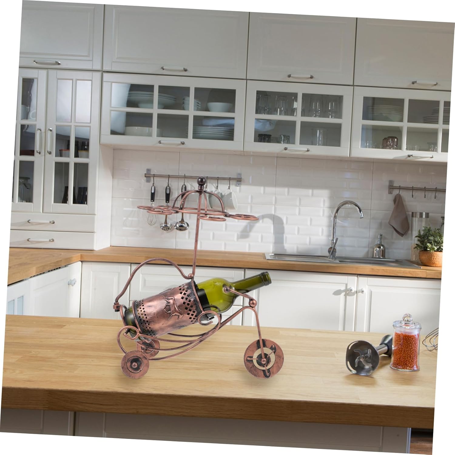 GLEAVI 1pc Elegant Wine Cabinet Rack for Home Kitchen 1