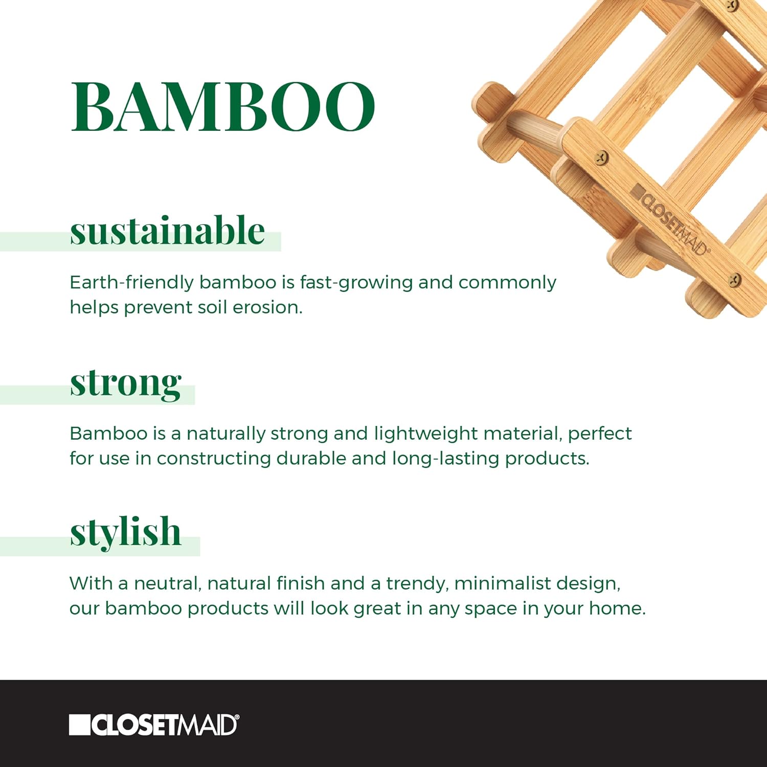 ClosetMaid Bamboo Wine Rack for 8 Bottles