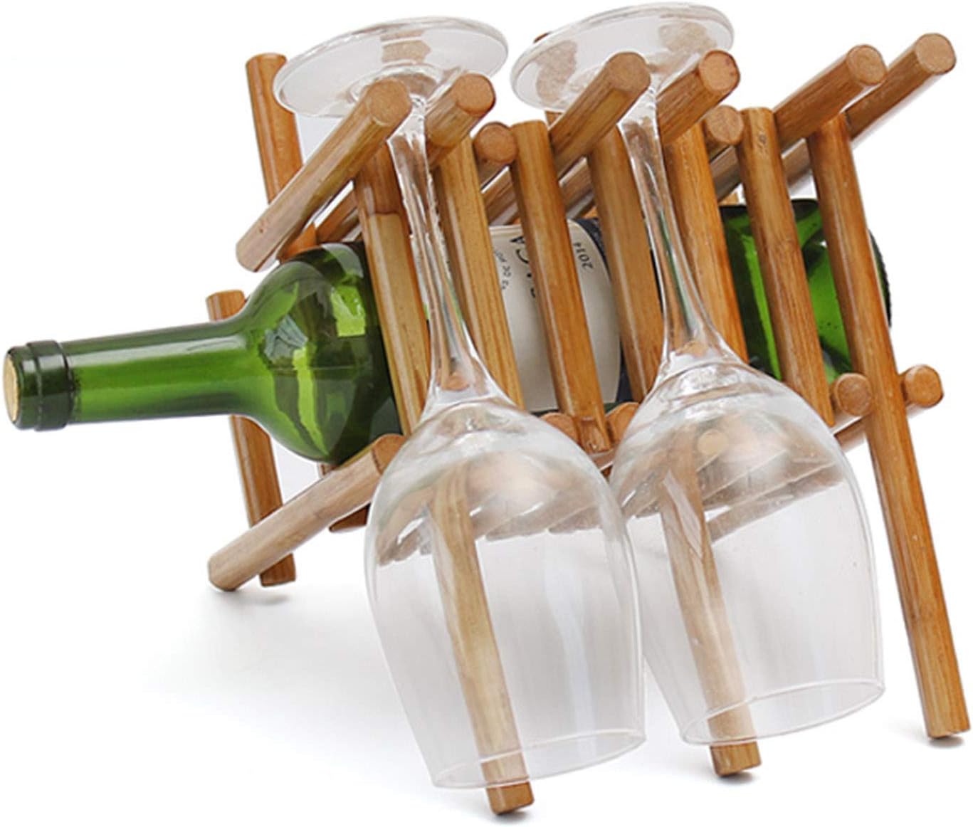 Home Wine Rack Organizer with Glass Holder