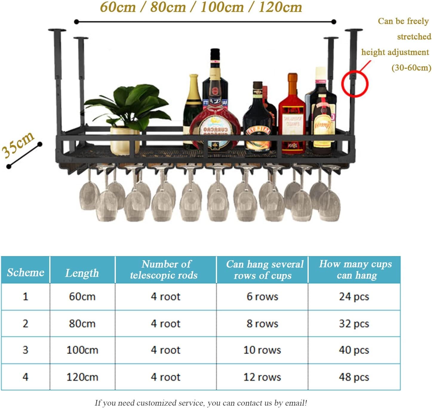 ZJDYDY Wall-Mounted Wine Glass Holder Rack