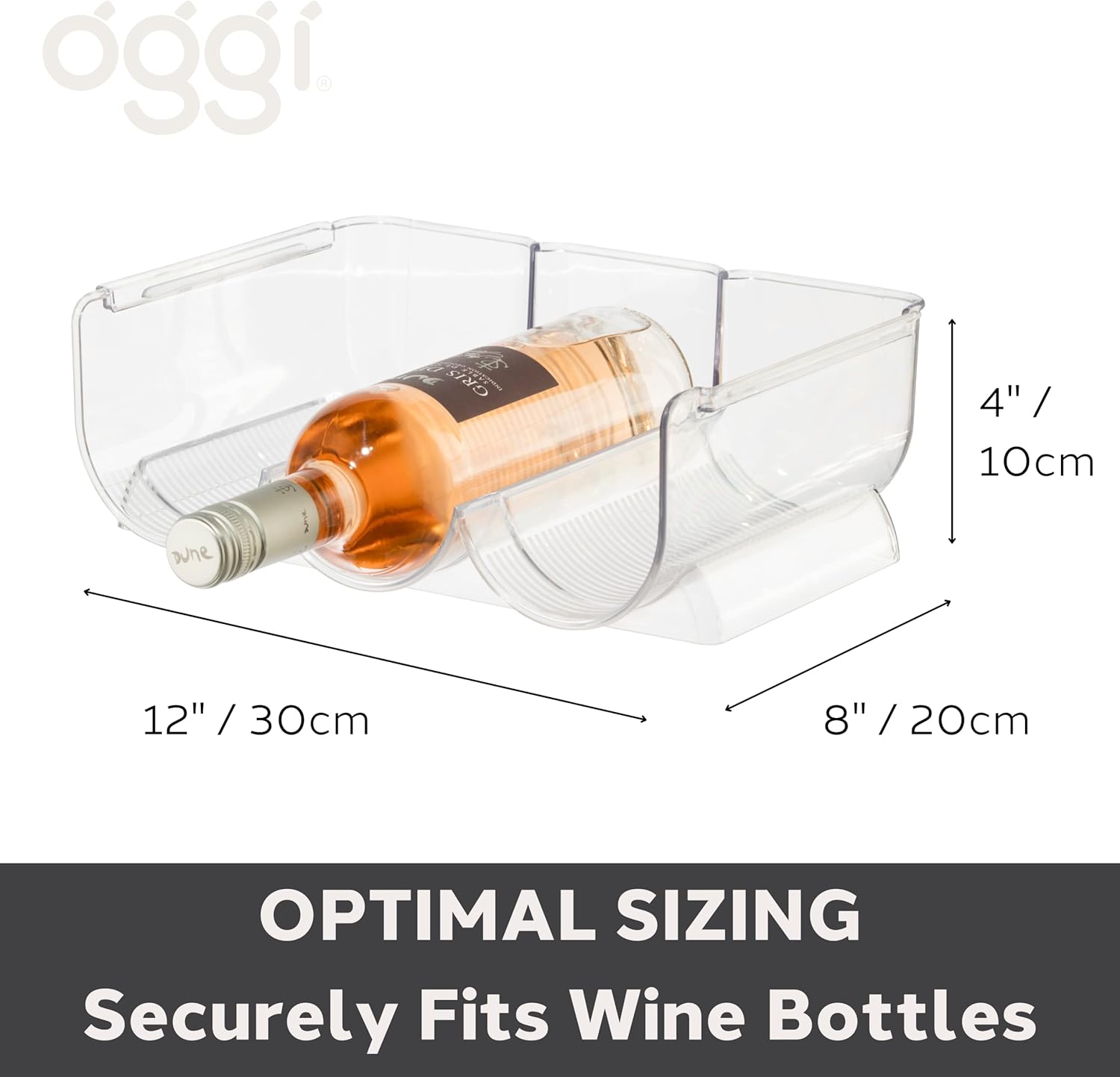Oggi 6-Bottle Wine Rack Stackable Secure 2 Pack