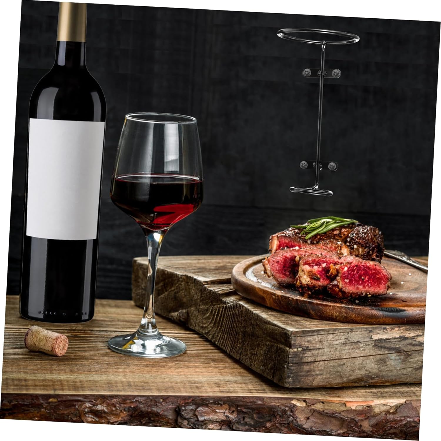 PRETYZOOM 6Pcs Wall Mounted Iron Wine Rack