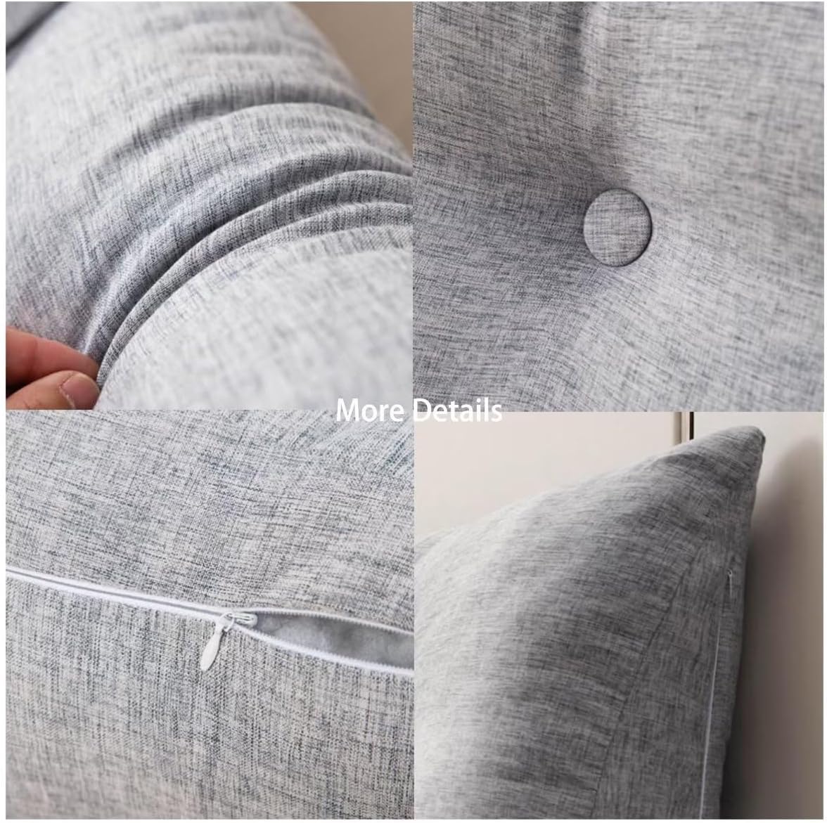 TESICA Headboard Pillow Grey 59x16x5in