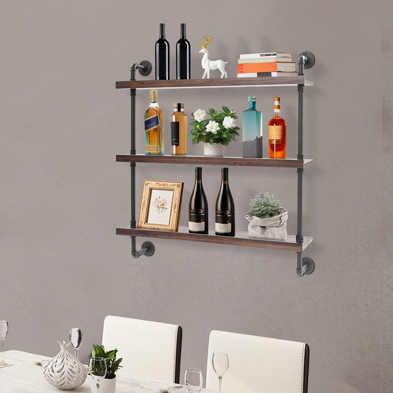 Bacacoo 397in Wall Mounted Wine Rack with LED Light 1