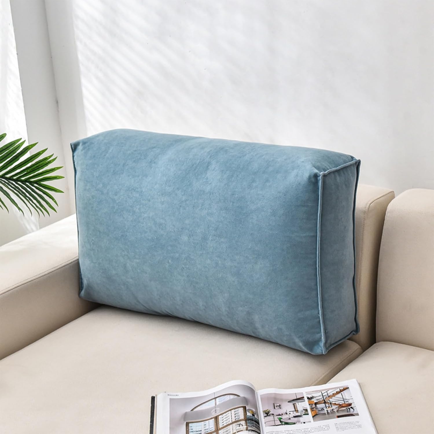 Yonwait Back Support Pillow Comfortable Headboard Pillow with Removable Cover
