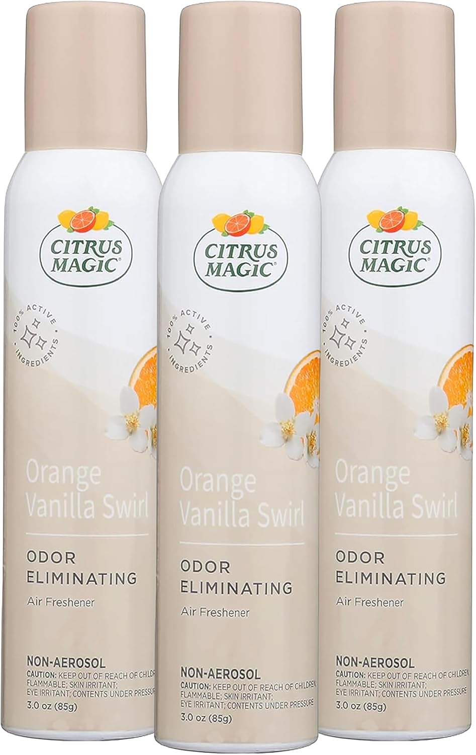 Citrus Magic Odor Eliminating Spray Orange-Vanilla 3-Ounce Pack of 3
