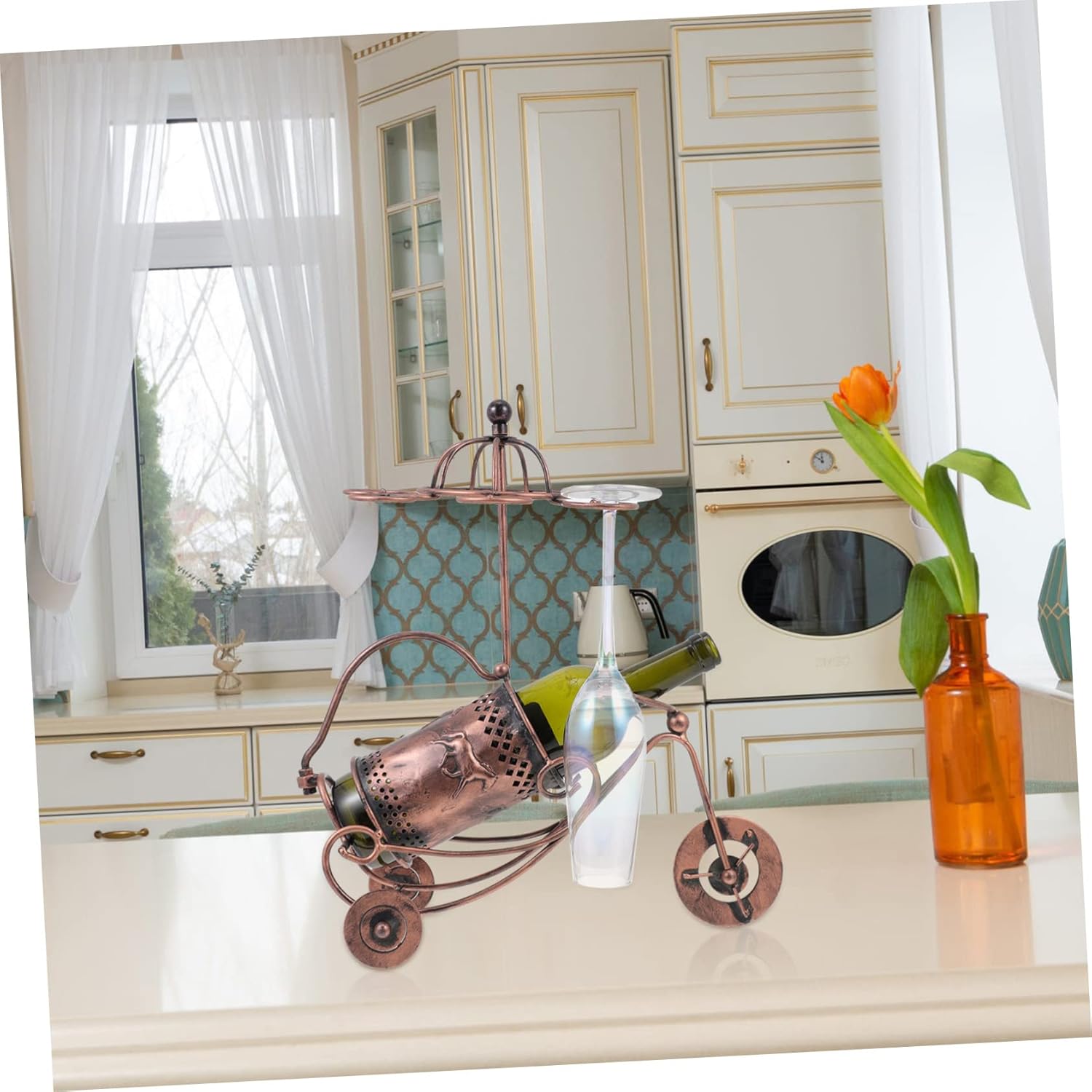 GLEAVI 1pc Elegant Wine Cabinet Rack for Home Kitchen 1