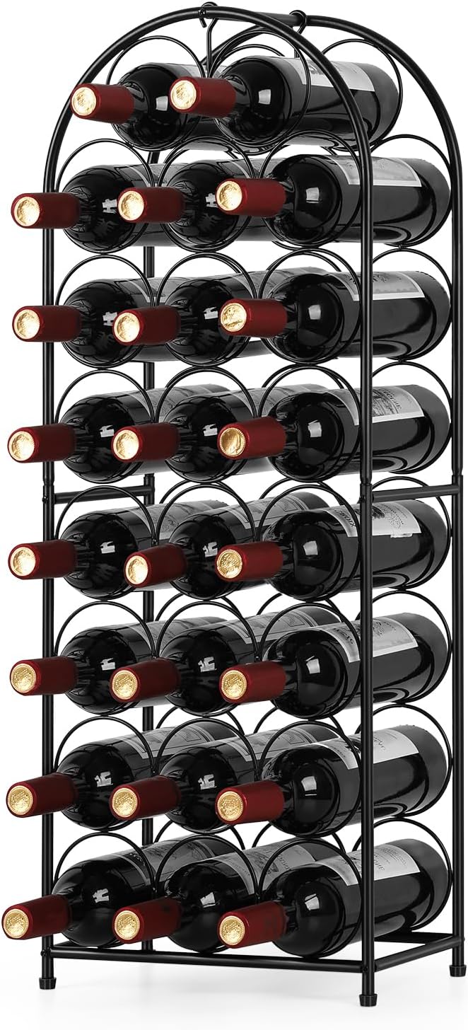 ETELI 23 Bottles Freestanding Metal Wine Rack Cabinet