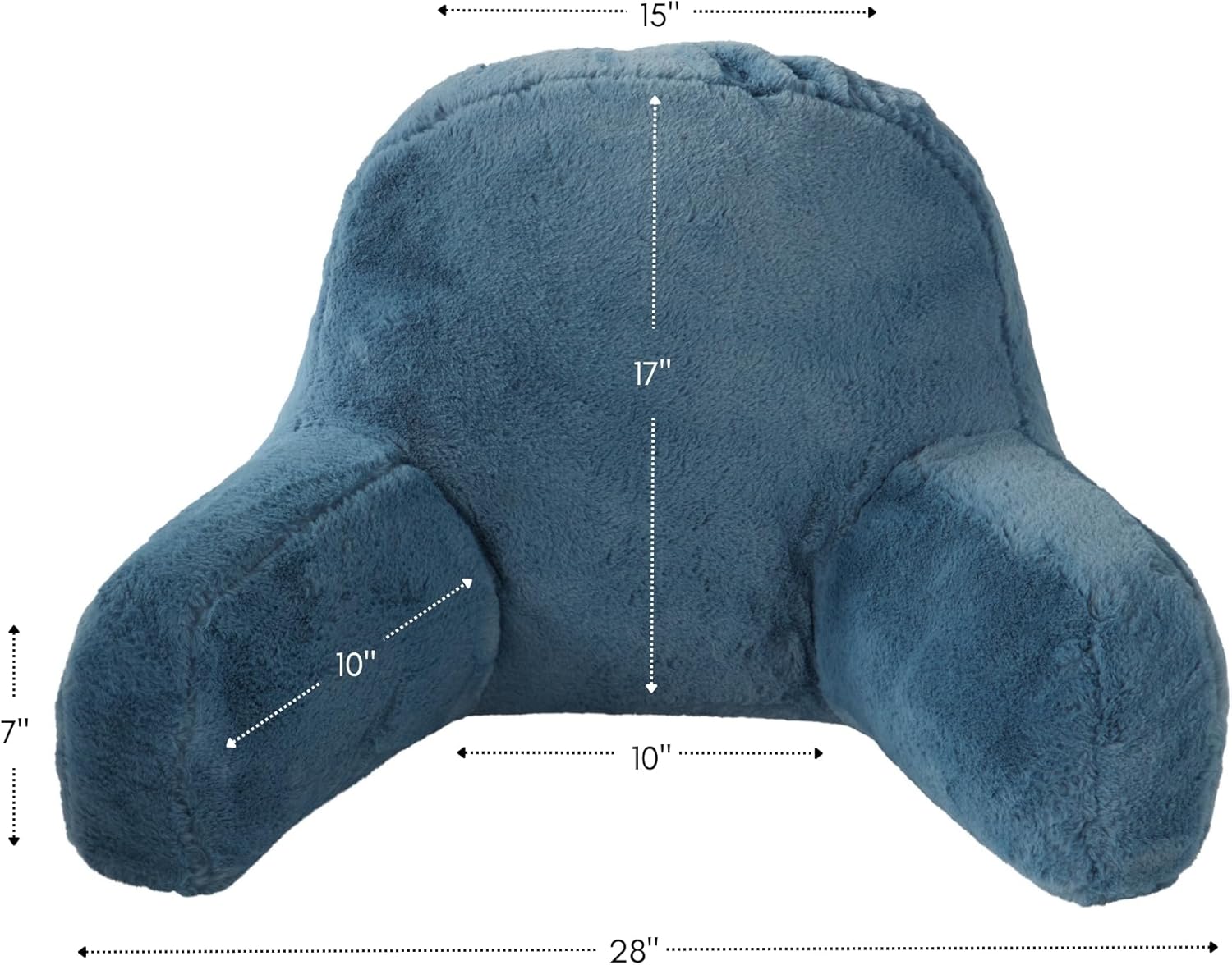 Greendale Home Fashions Plush Faux Fur Reading Pillow with Arms 1