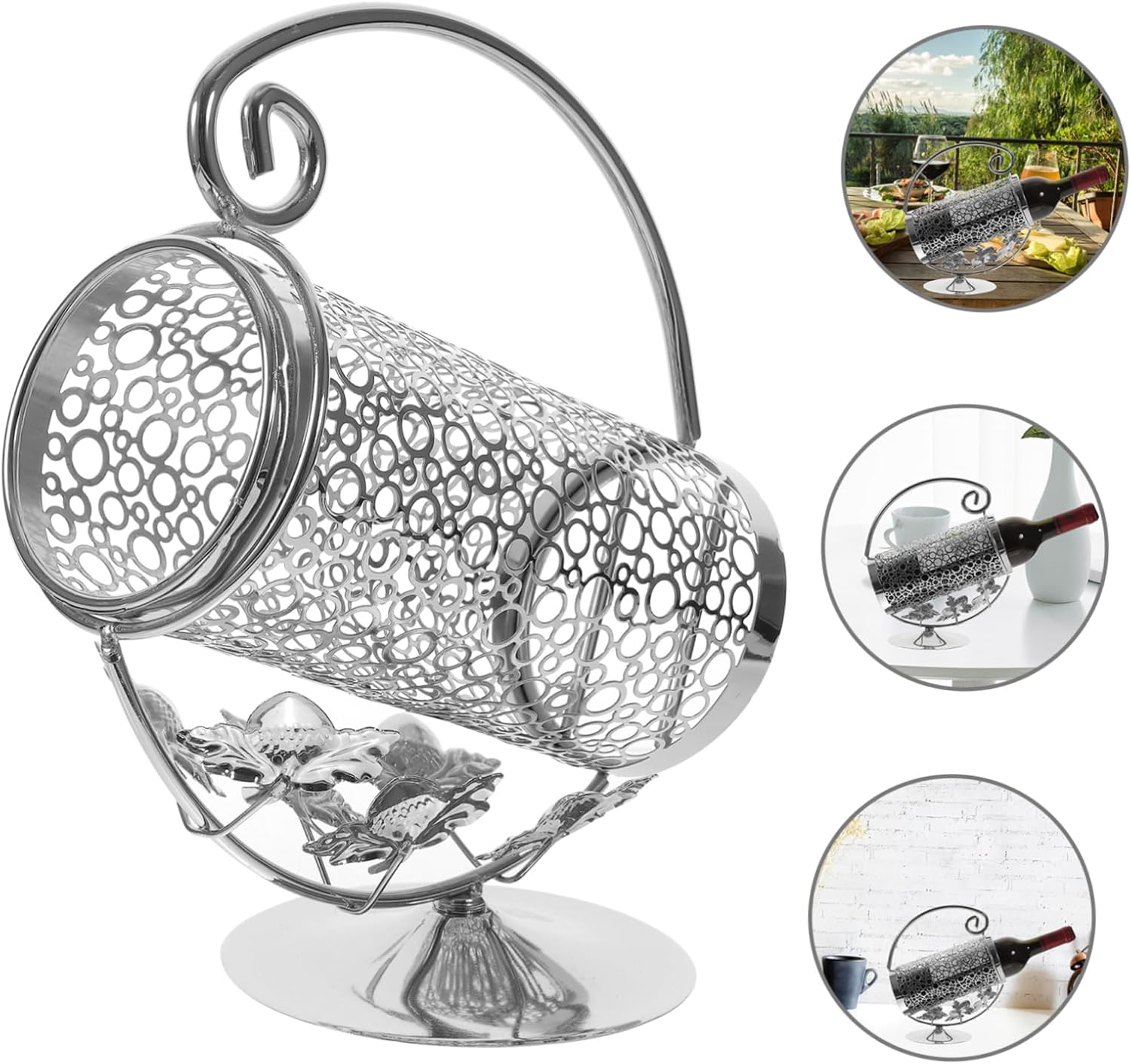 Alipis Single Bottle Metal Wine Rack for Home Bar