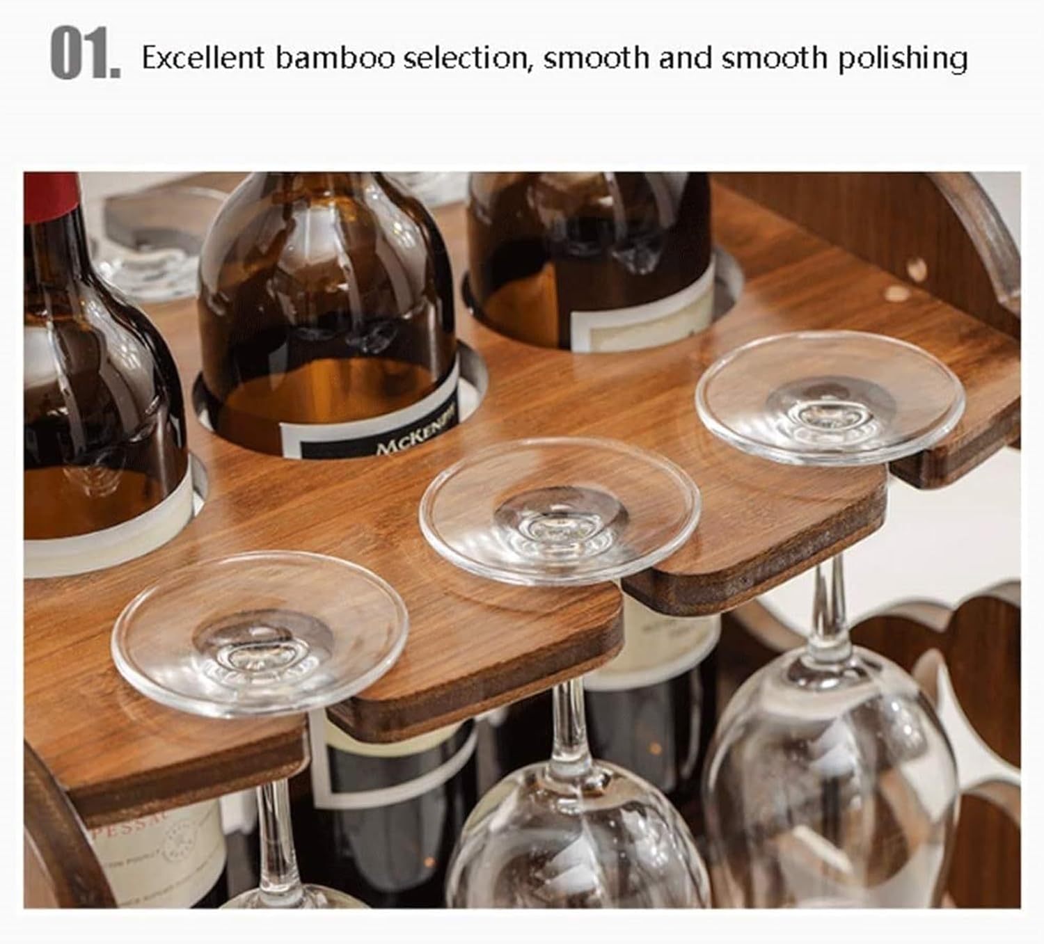 OXOAMP Freestanding Wine Rack with Rotating Design