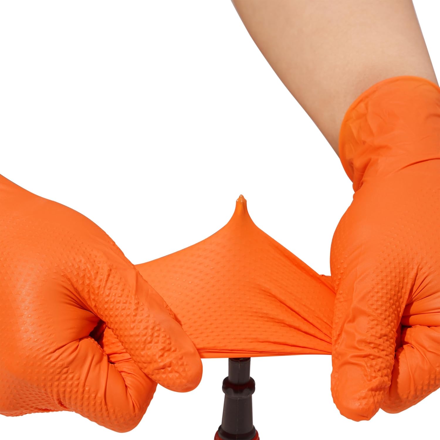 MEDPRAYER Industrial Nitrile Gloves 8 Mil Heavy Duty Orange