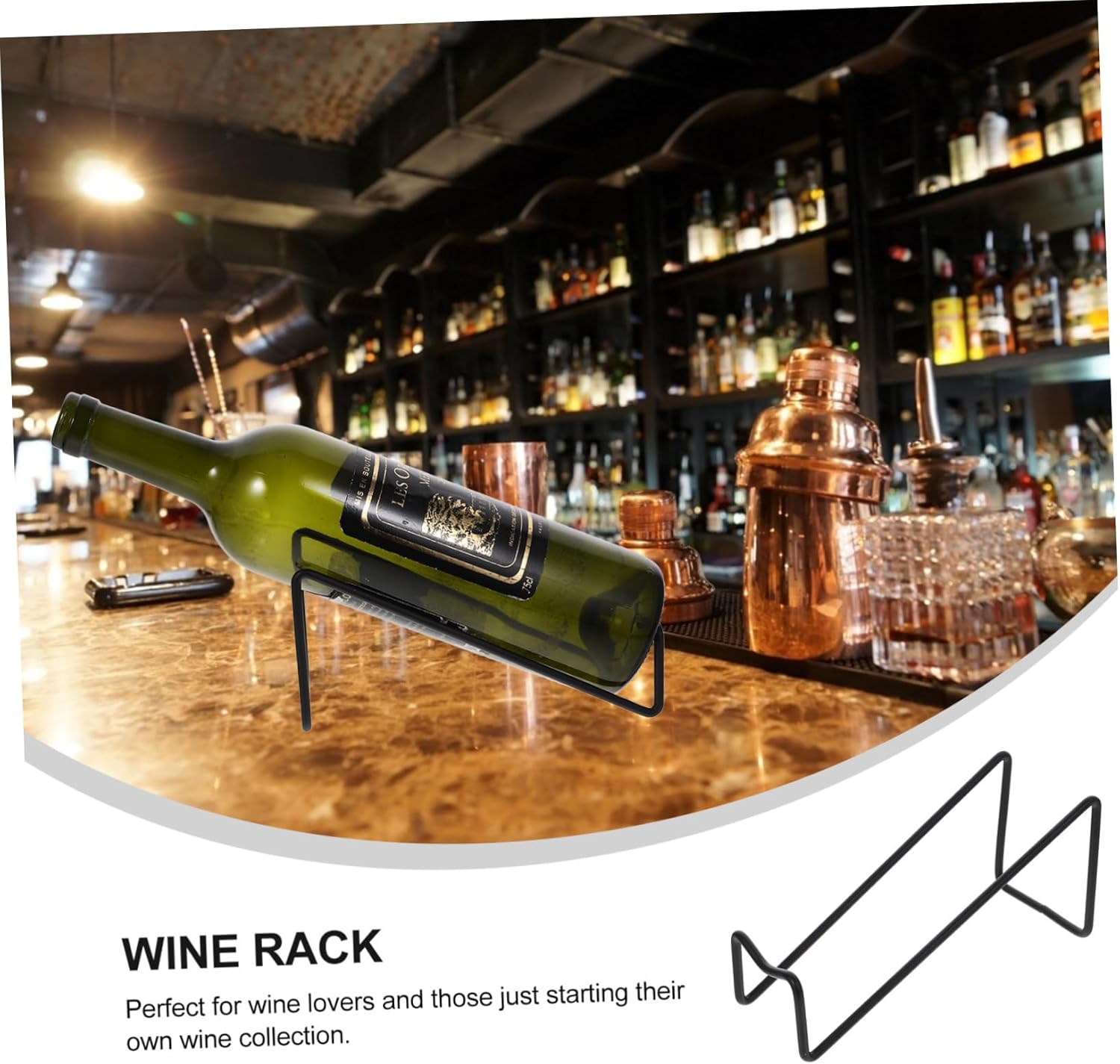 Ipetboom 2PCS Metal Wine Rack for Countertop and Bar
