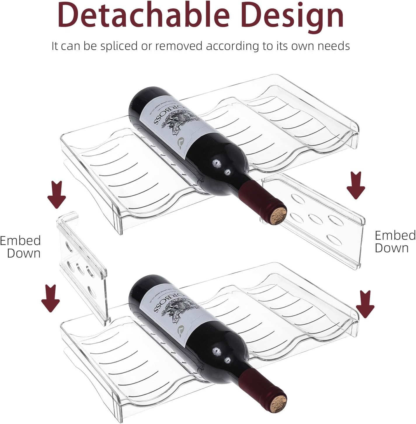 YENXIKU 2 Tier Wine Rack for Countertop and Fridge