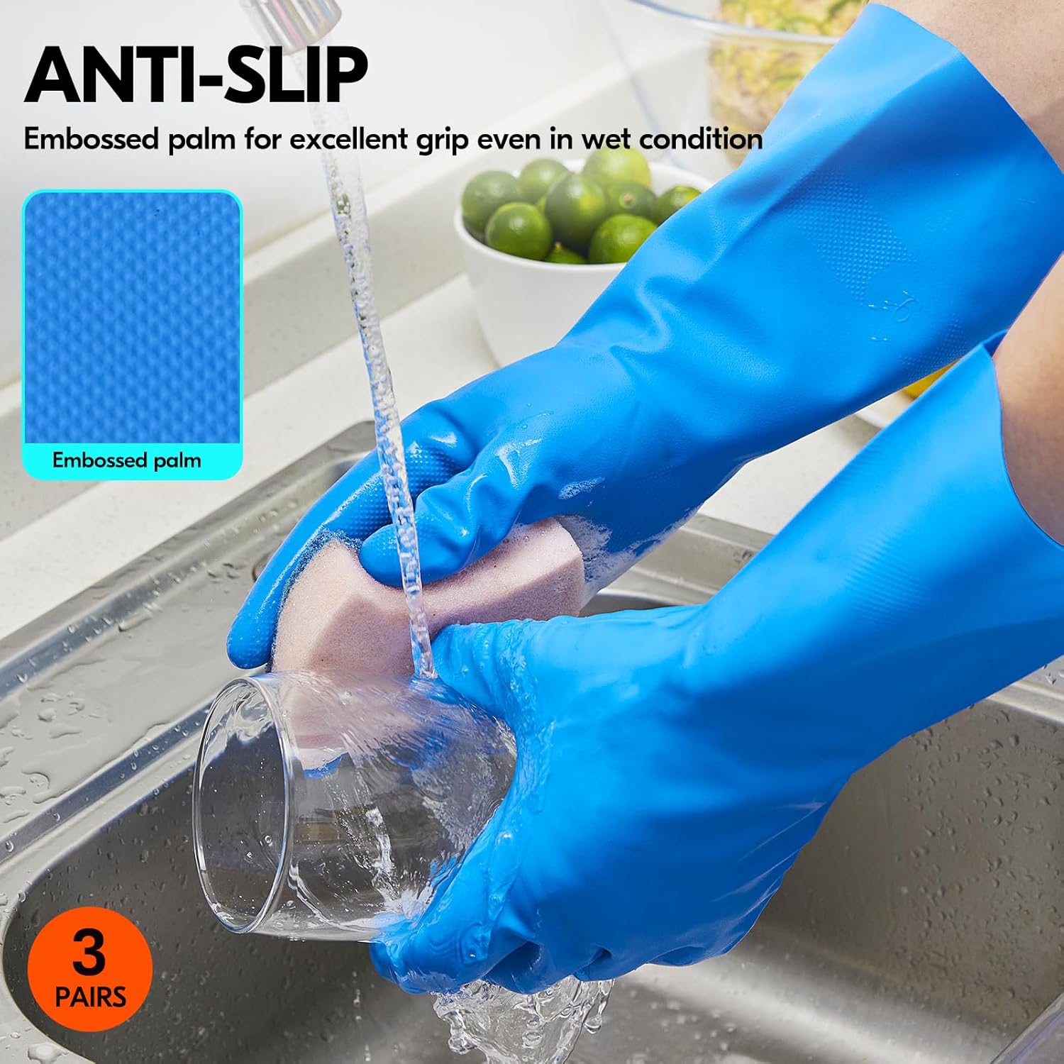 Vgo Reusable Heavy Duty Nitrile Gloves