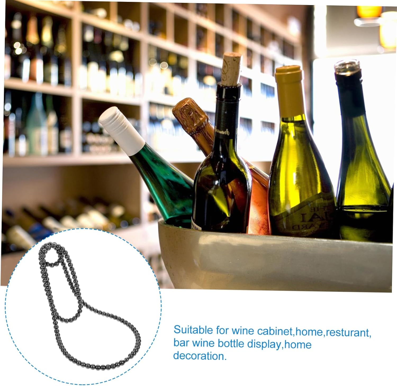 Creative Black Pearl Wine Rack Stand for Home Decor