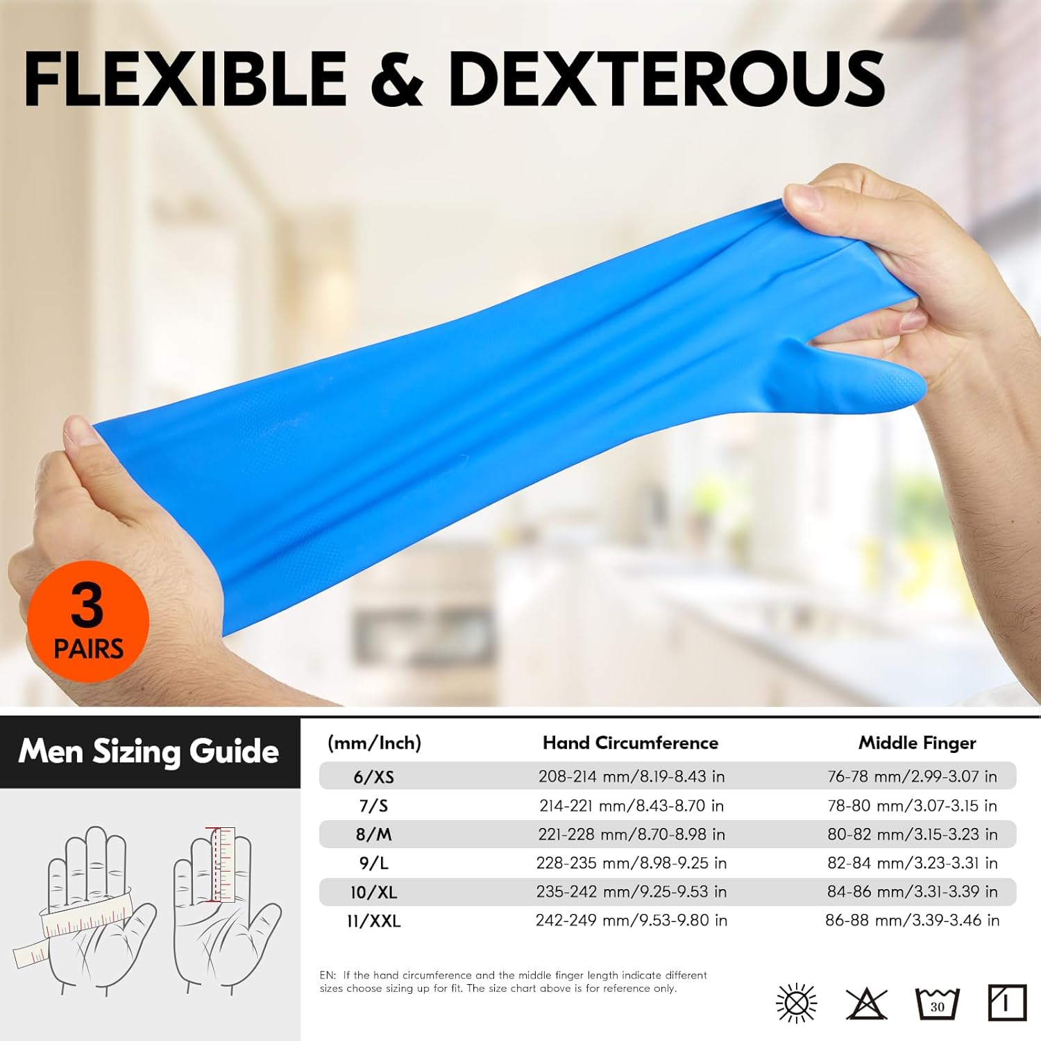 Vgo Reusable Heavy Duty Nitrile Gloves