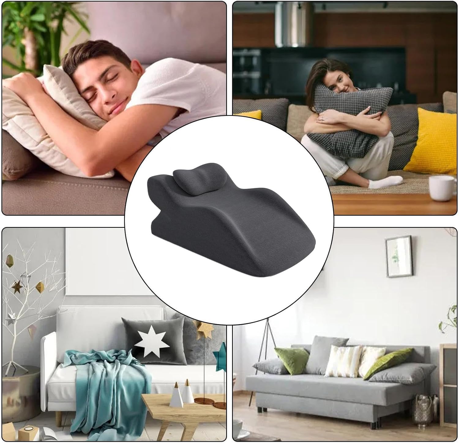 Ergonomic Wedge Pillow Set for Neck and Back Support 1