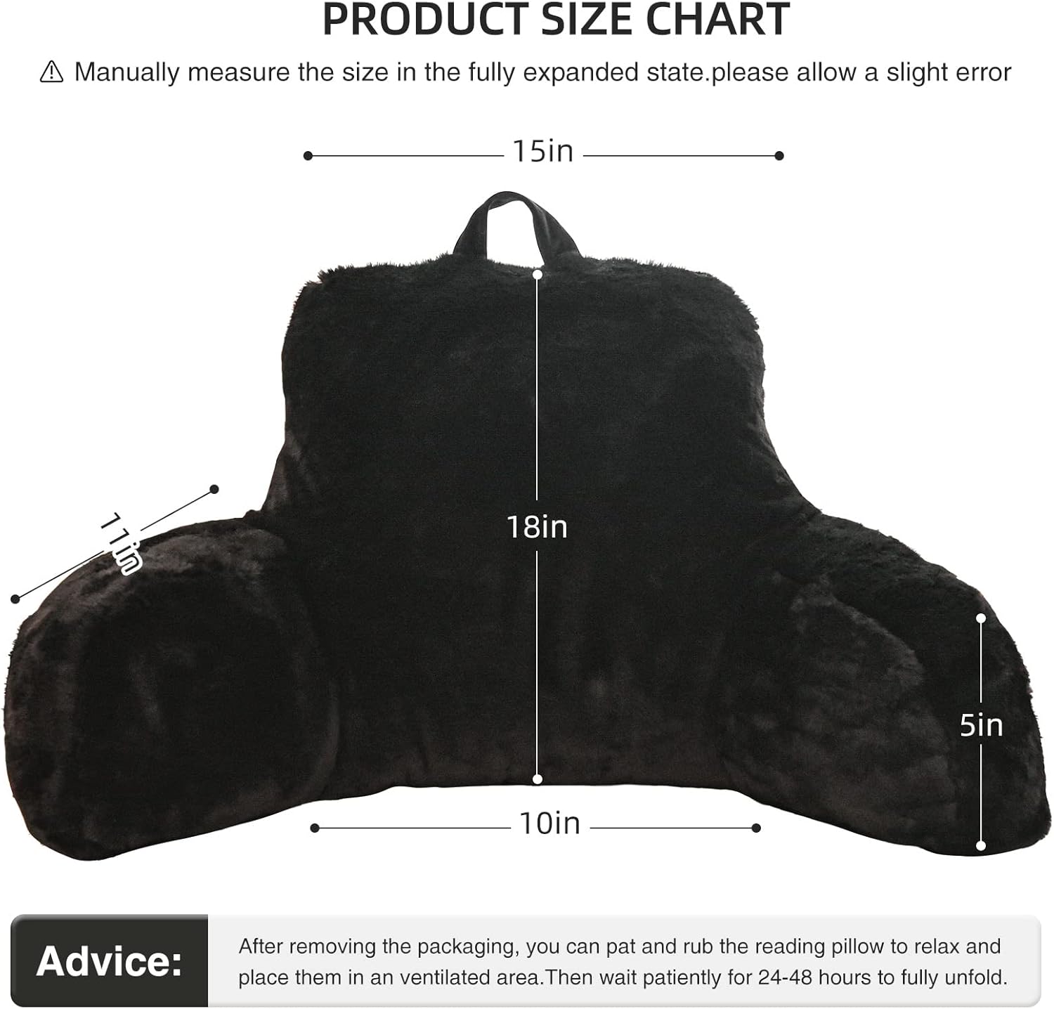 Meeting Story Reading Pillow with Rabbit Fur and Arms