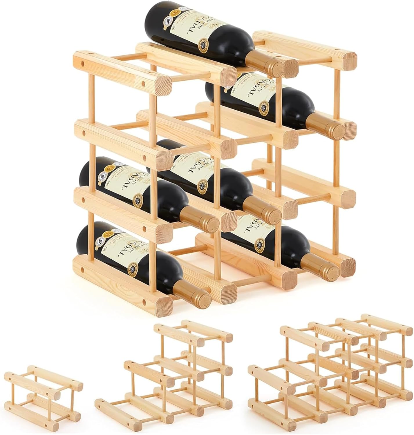 Yuehuam 12-Bottle Stackable Wine Rack
