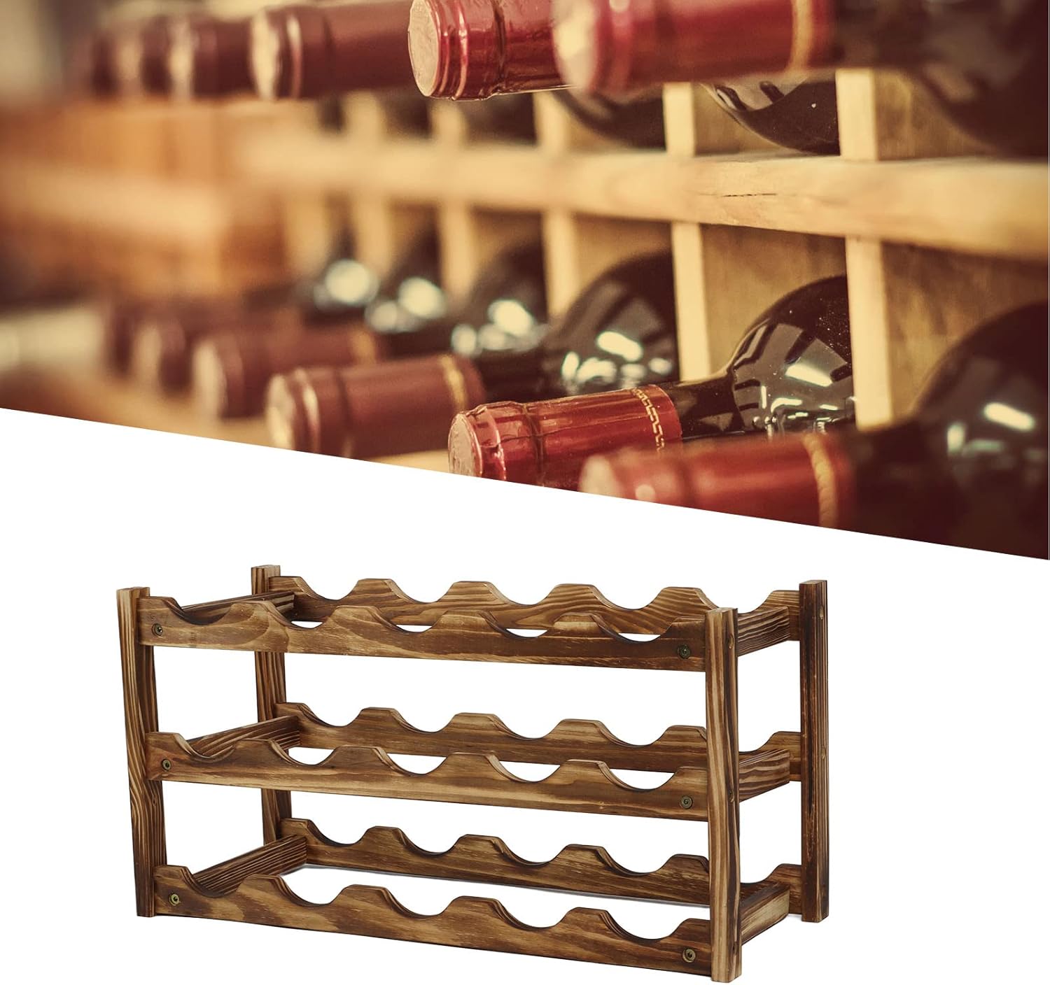 Jeanoko 3 Layer Wine Rack for Home Decor