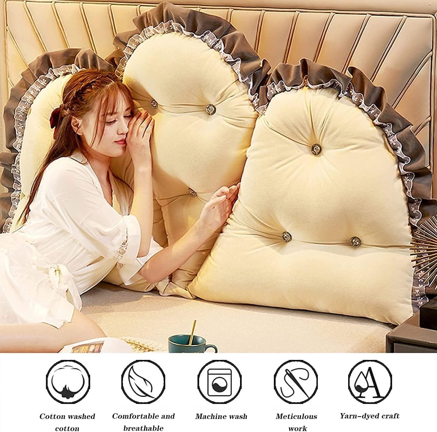 YOODODO Bed Back Cushion Pillow 150x80x15cm