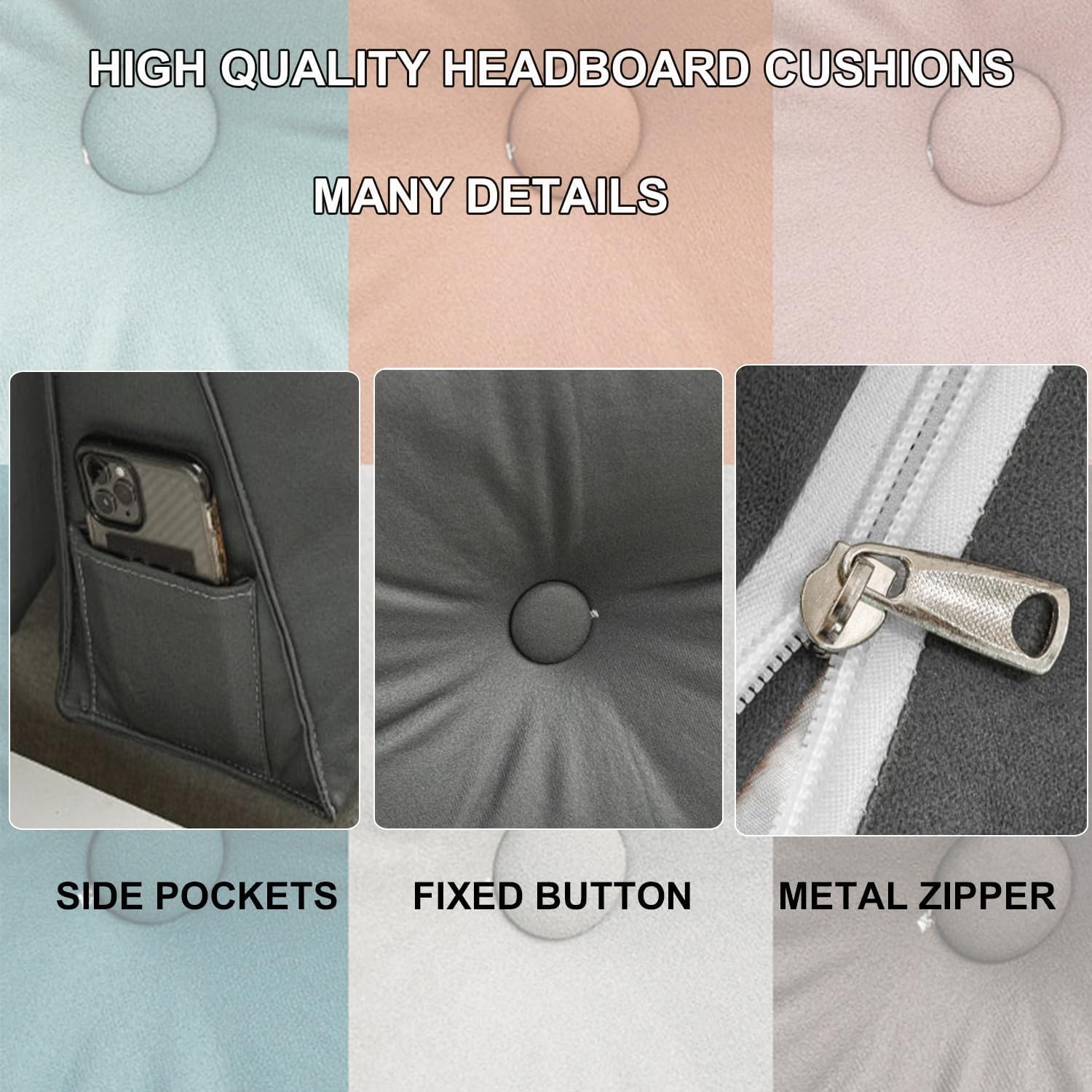 COZMAX Wedge Pillow Headboard Bed Rest Support with Removable Cover