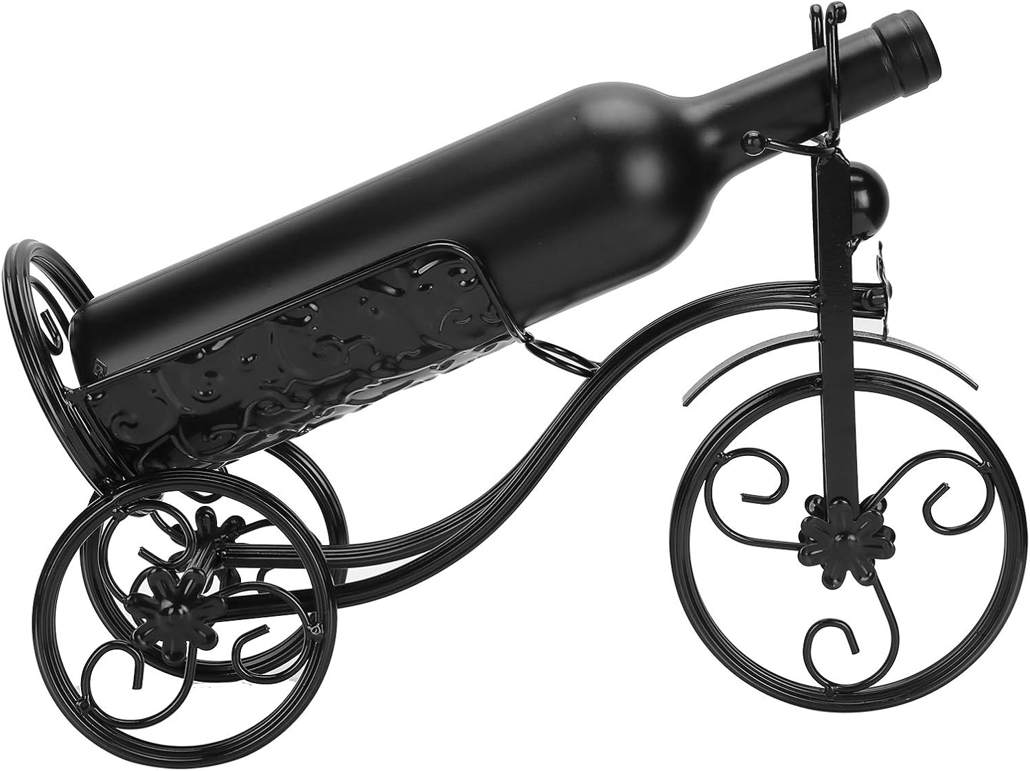 Gavigain Tricycle Wine Rack Stand Black