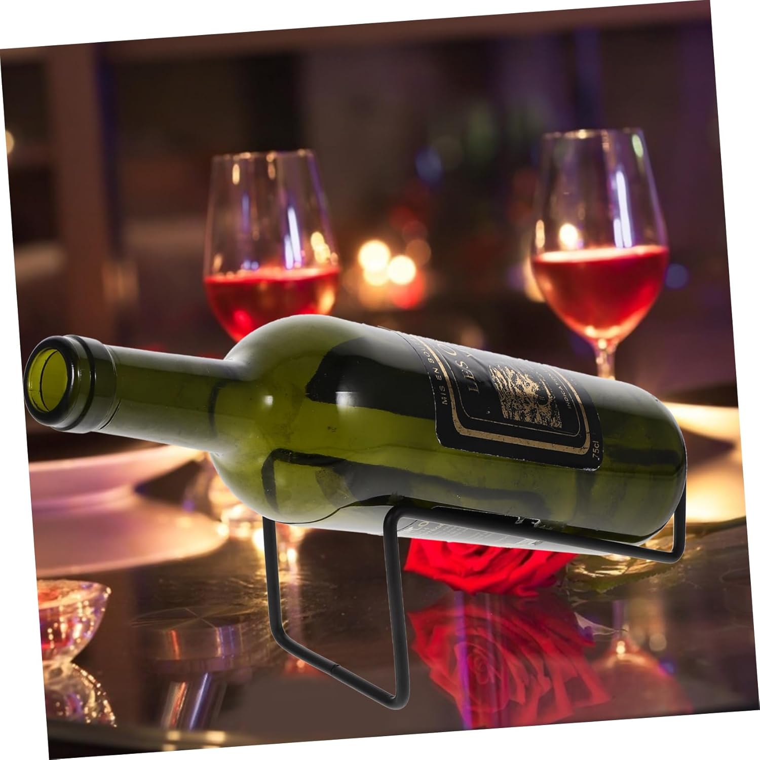 INOOMP 2PCS Metal Wine Rack for Countertop Storage and Display