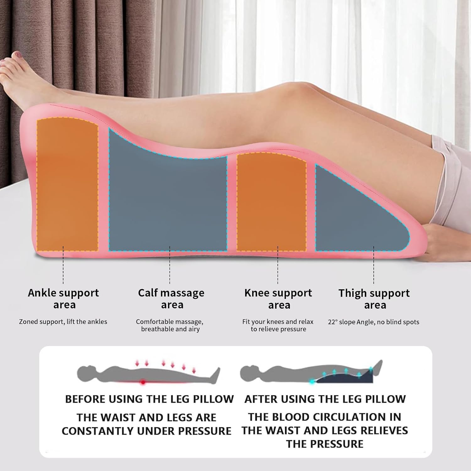 Relax Cush Pillow - Ergonomic Support for All Positions Pink