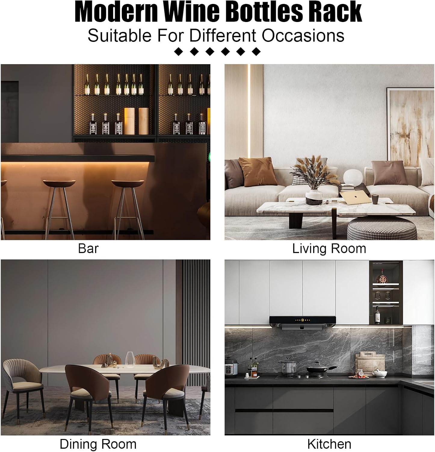 Generic 10-Bottle Freestanding Wooden Wine Rack