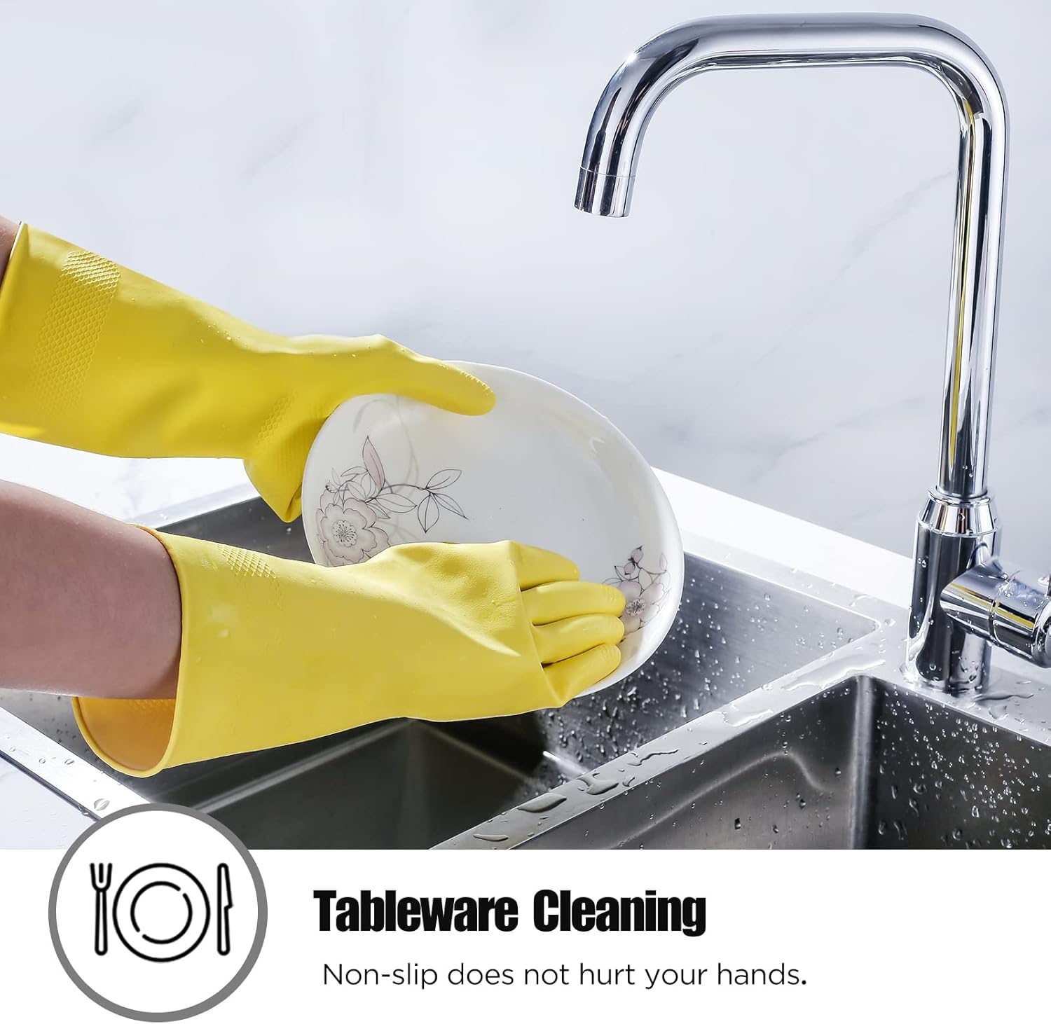 IUCGE Rubber Cleaning Gloves 3 or 6 Pairs