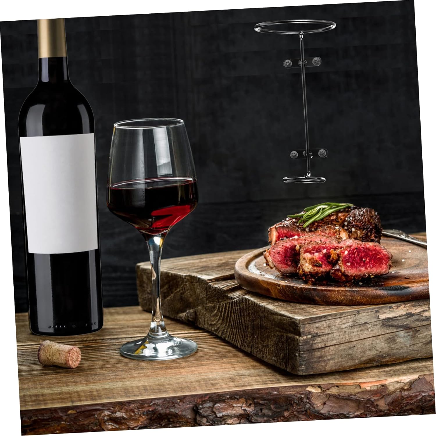 VOSAREA 6pcs Wall-Mounted Iron Wine Racks