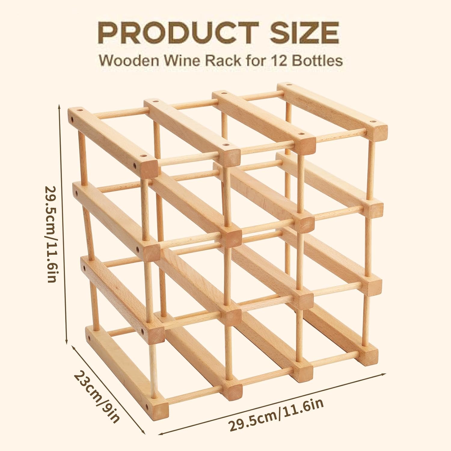 Yuehuam 12-Bottle Stackable Wine Rack