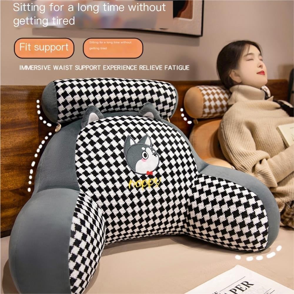 Comfort Plaid Neck Pillow with Cute Design