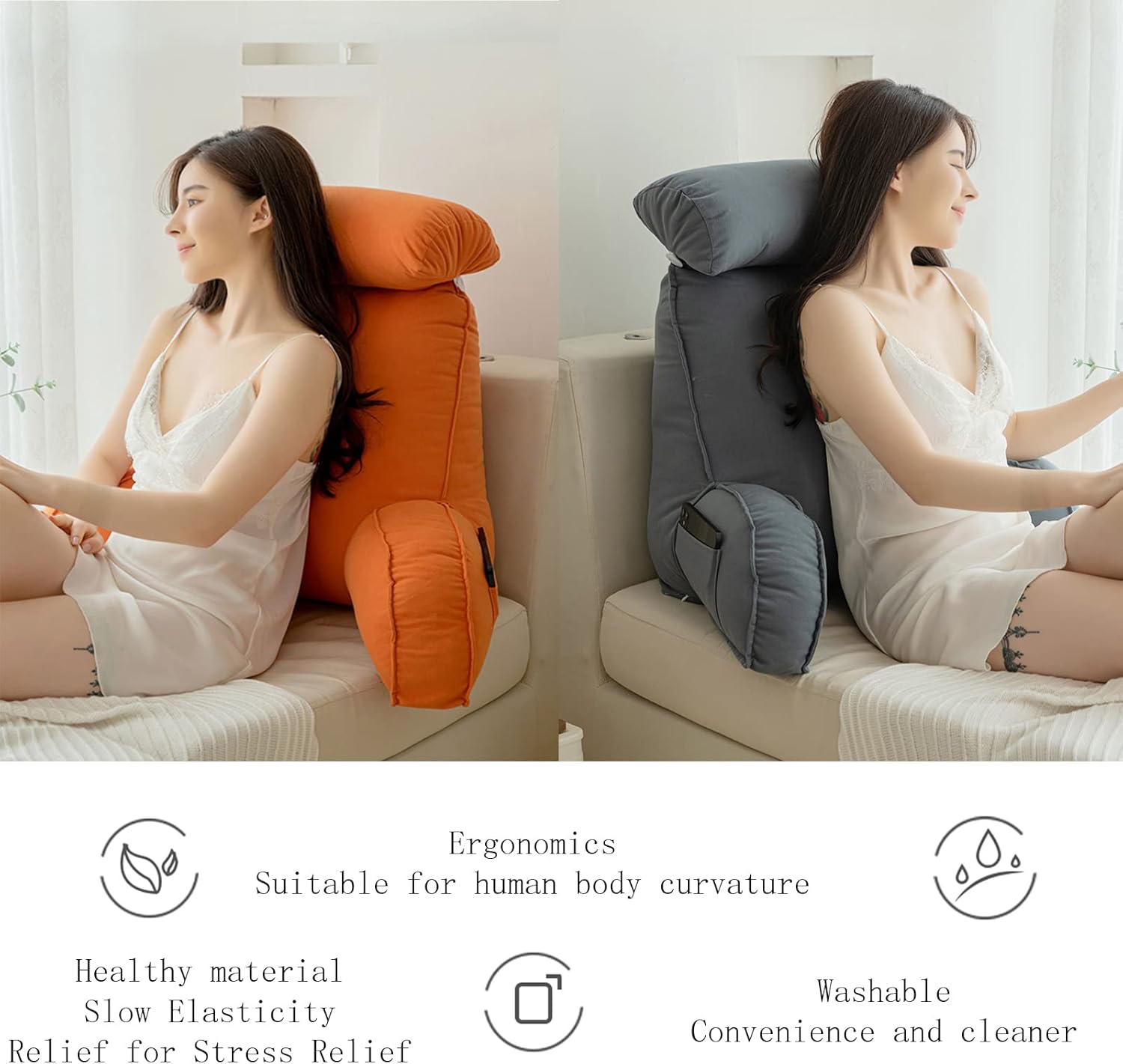 SARUEL Reading Pillow with Neck and Arm Support