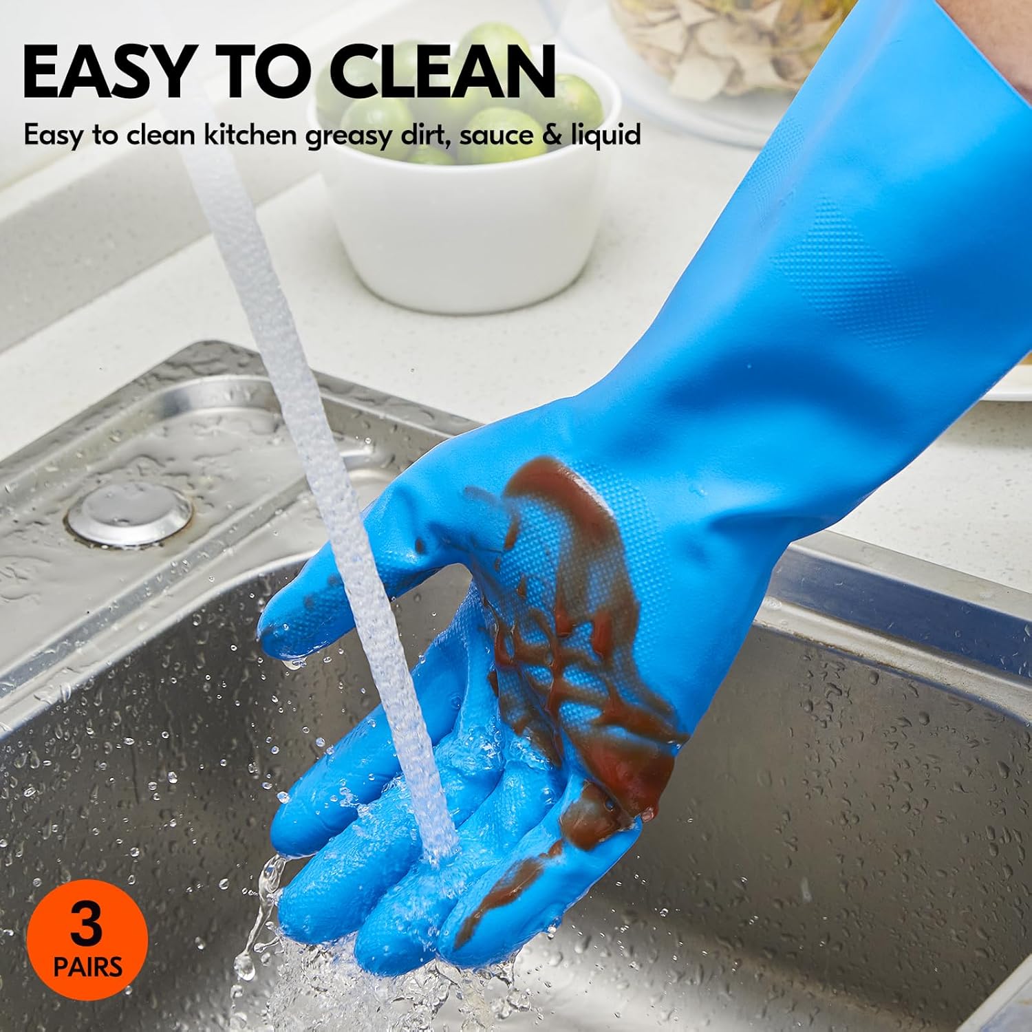 Vgo Reusable Heavy Duty Nitrile Gloves