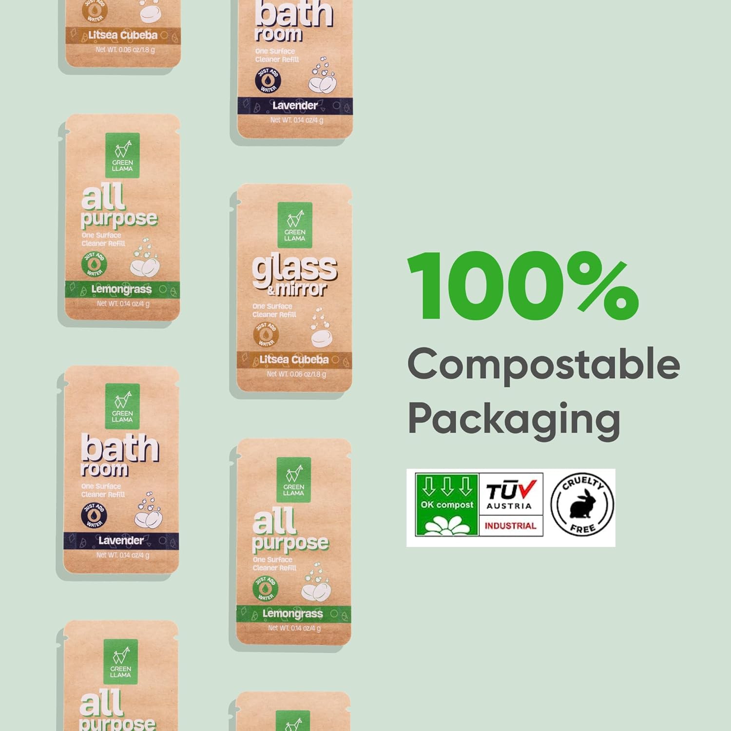 Green Llama Eco-Friendly Refill Tablets 8-Pack