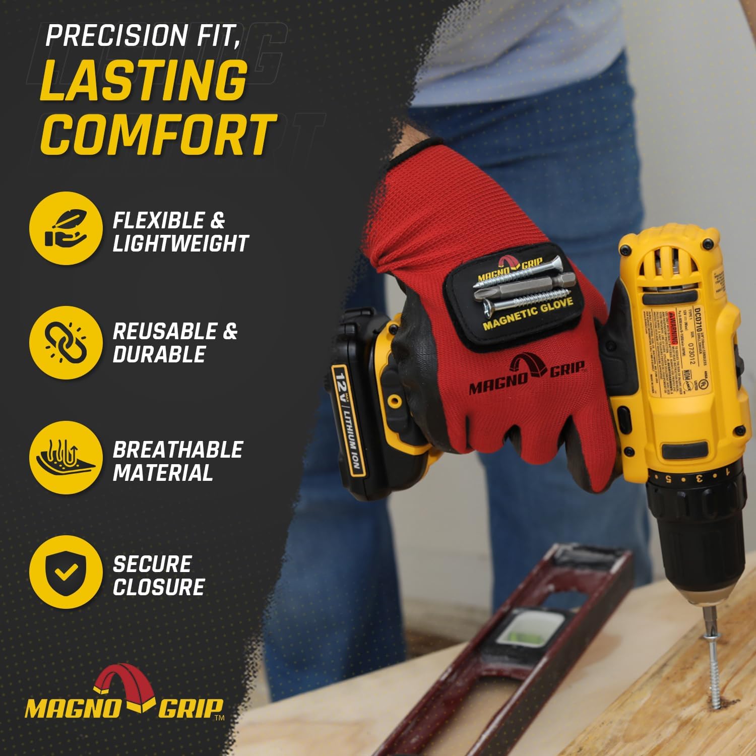 MagnoGrip 2-Pair Nitrile Gloves with Magnetic Storage