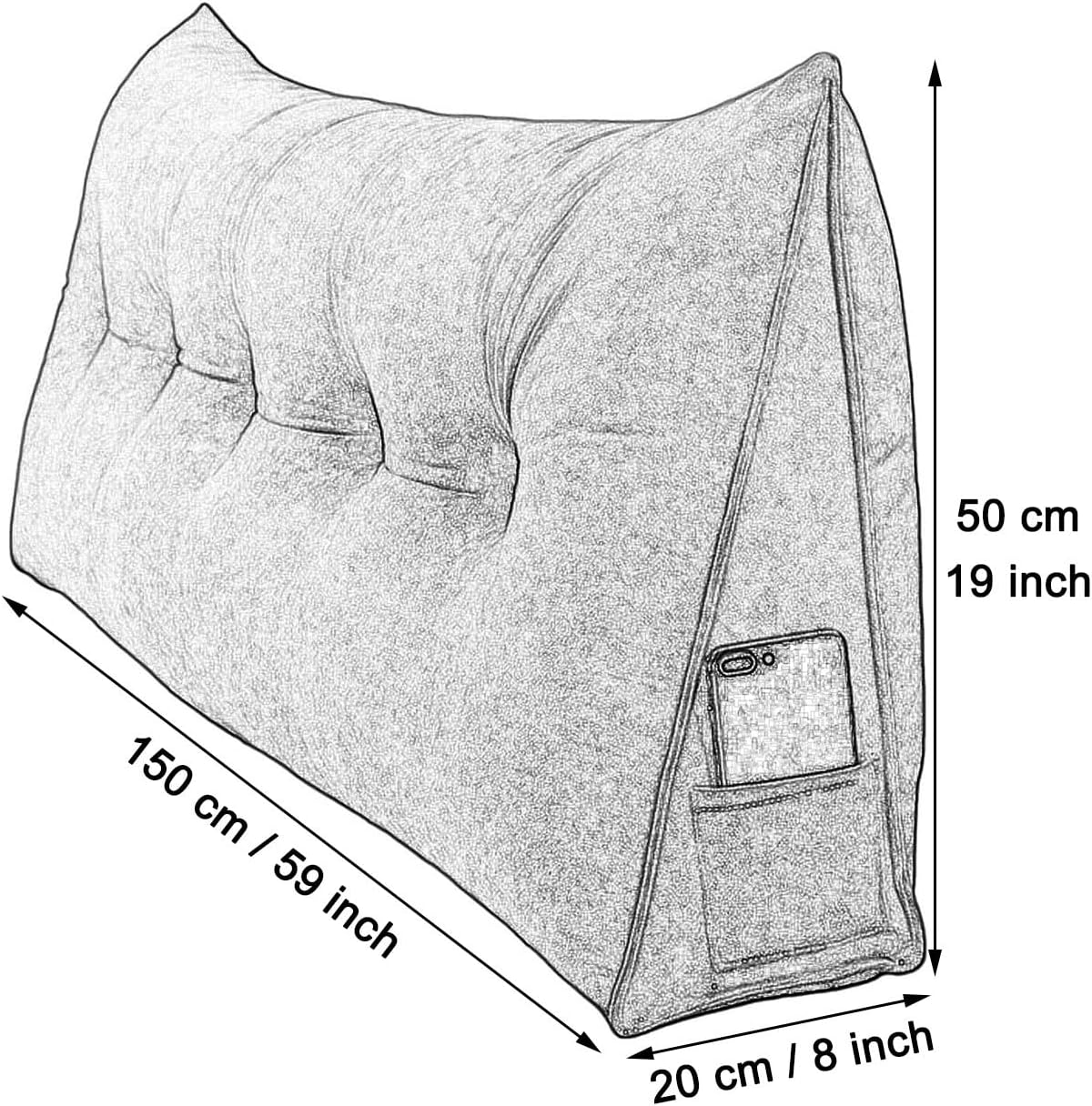 Karnado Extra Large Reading Pillow with Back Support 1