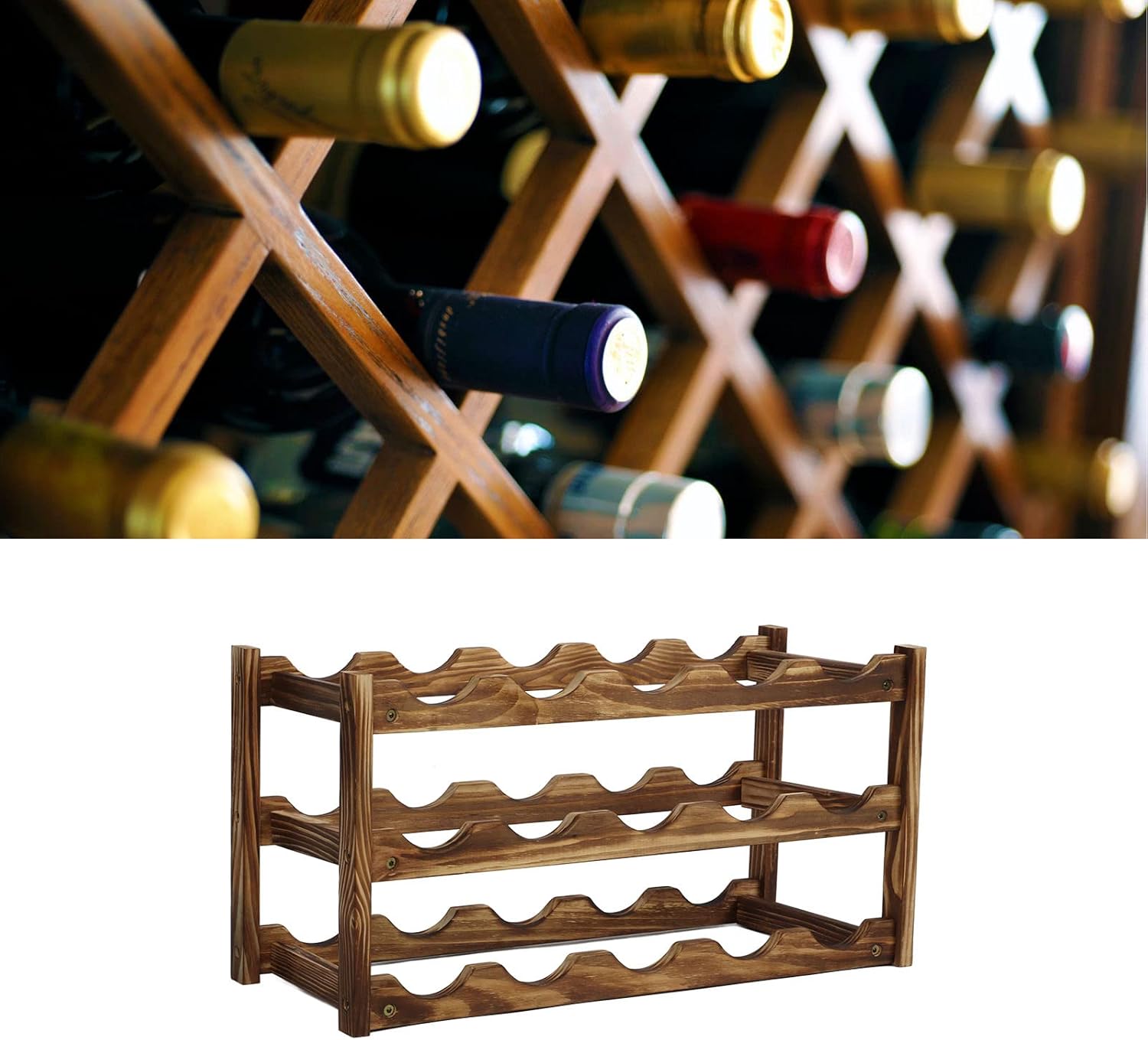 Jeanoko 3 Layer Wine Rack for Home Decor