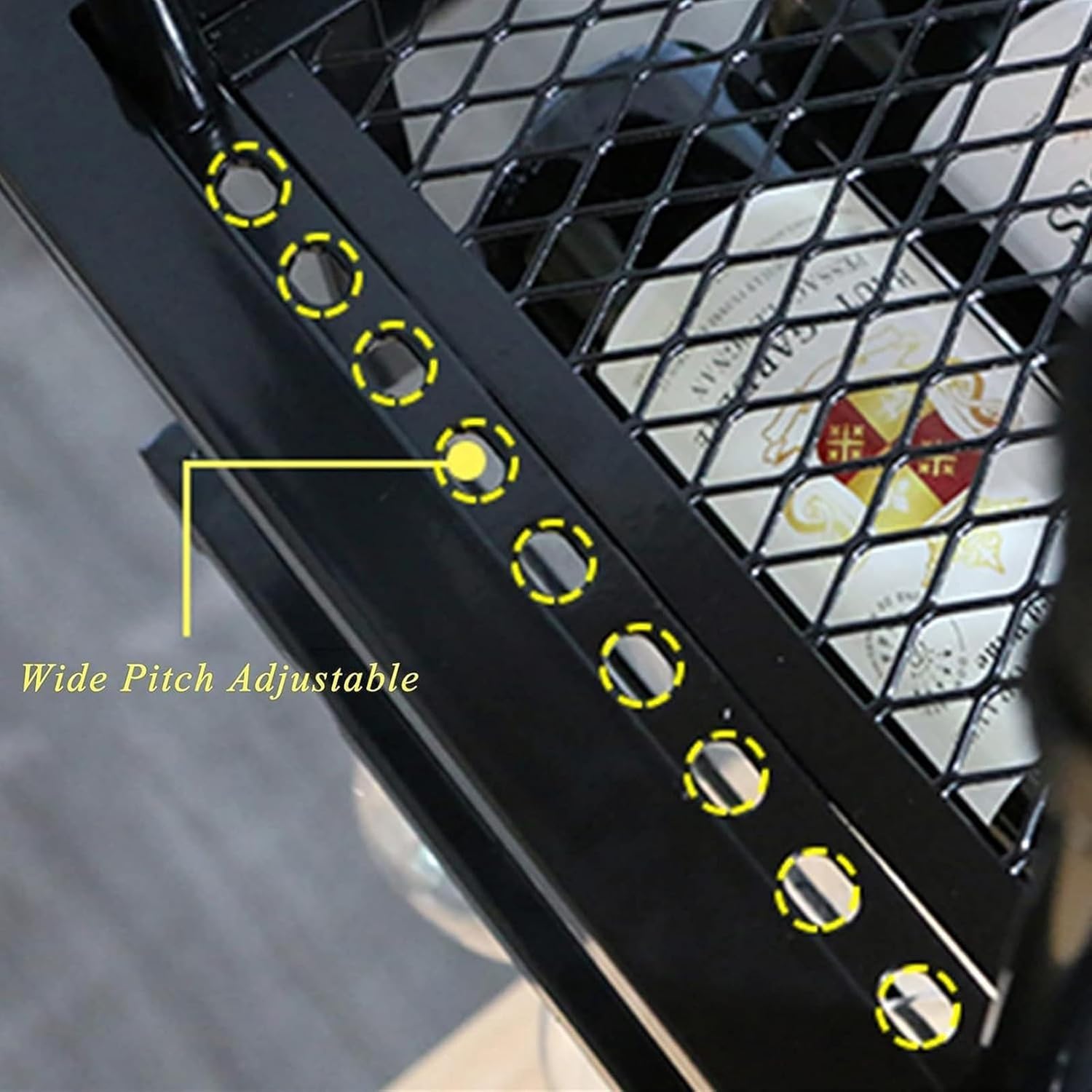 Adjustable Ceiling Wine Glass Rack for Kitchen and Bar Use