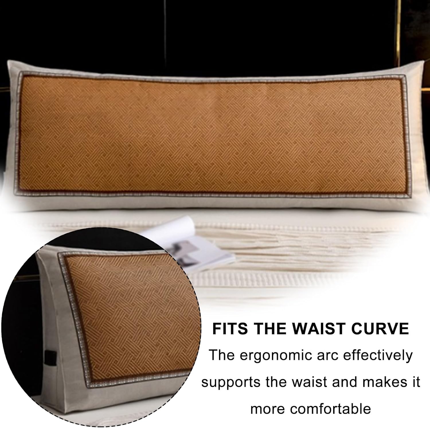 Soft Triangular Headboard Pillow with Removable Cover