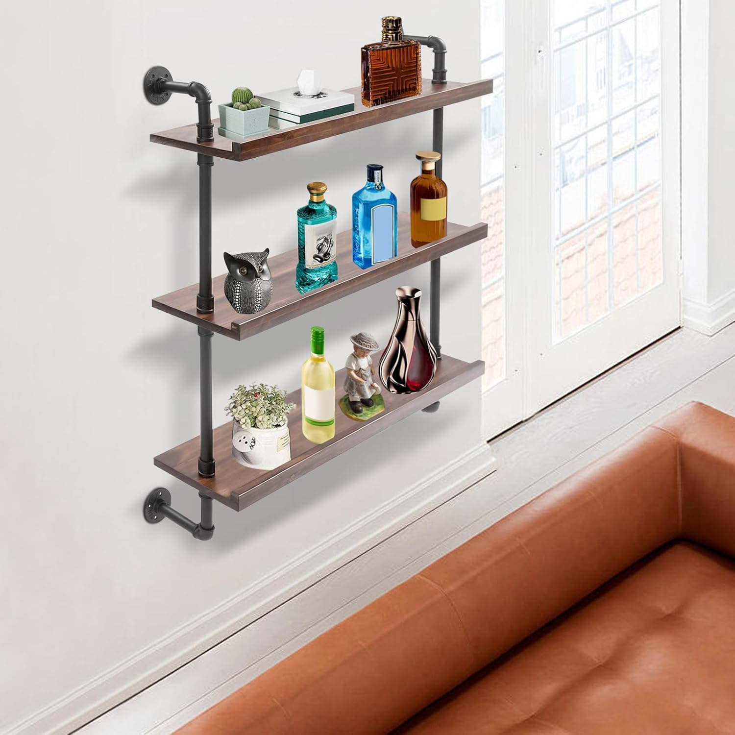 Bacacoo 397in Wall Mounted Wine Rack with LED Light 1