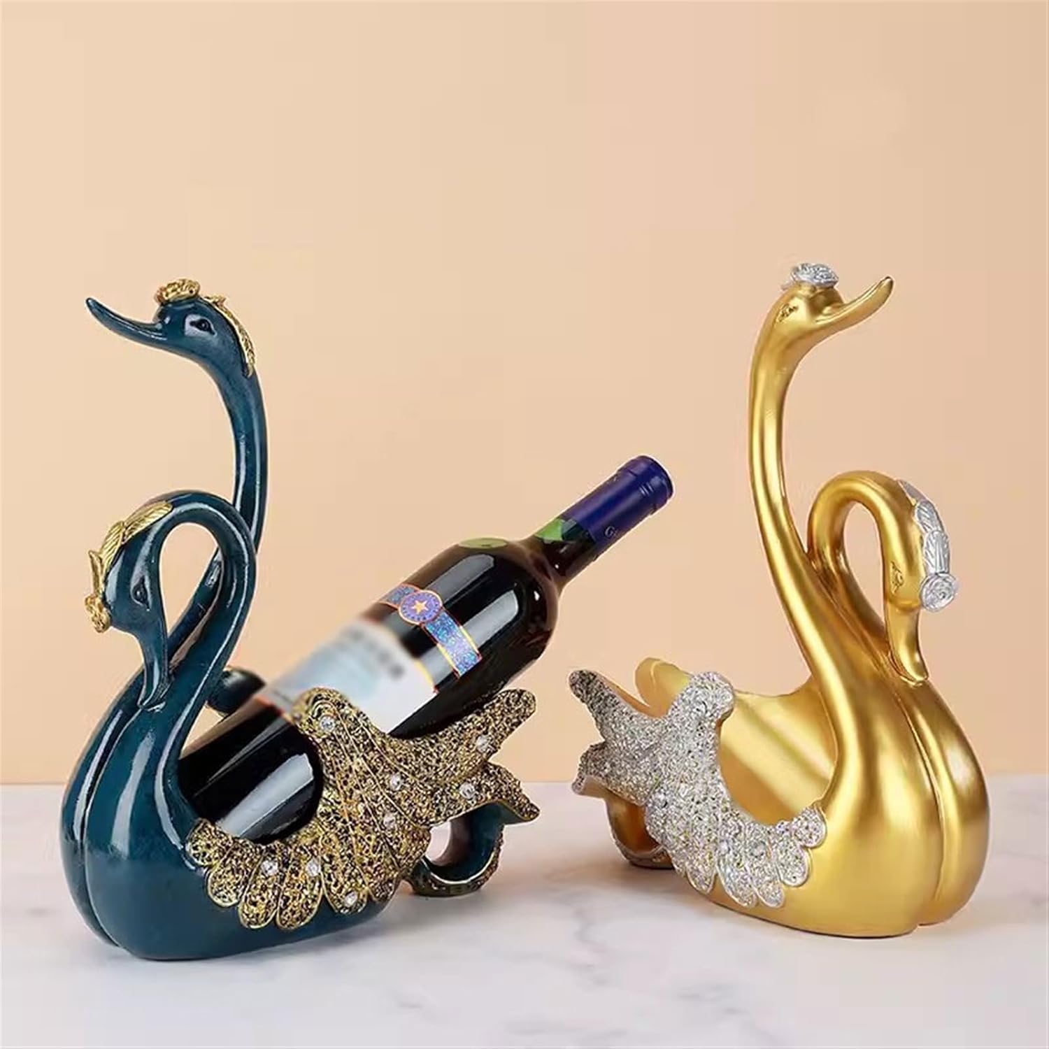 Gold Swan Wine Rack for Home and Kitchen