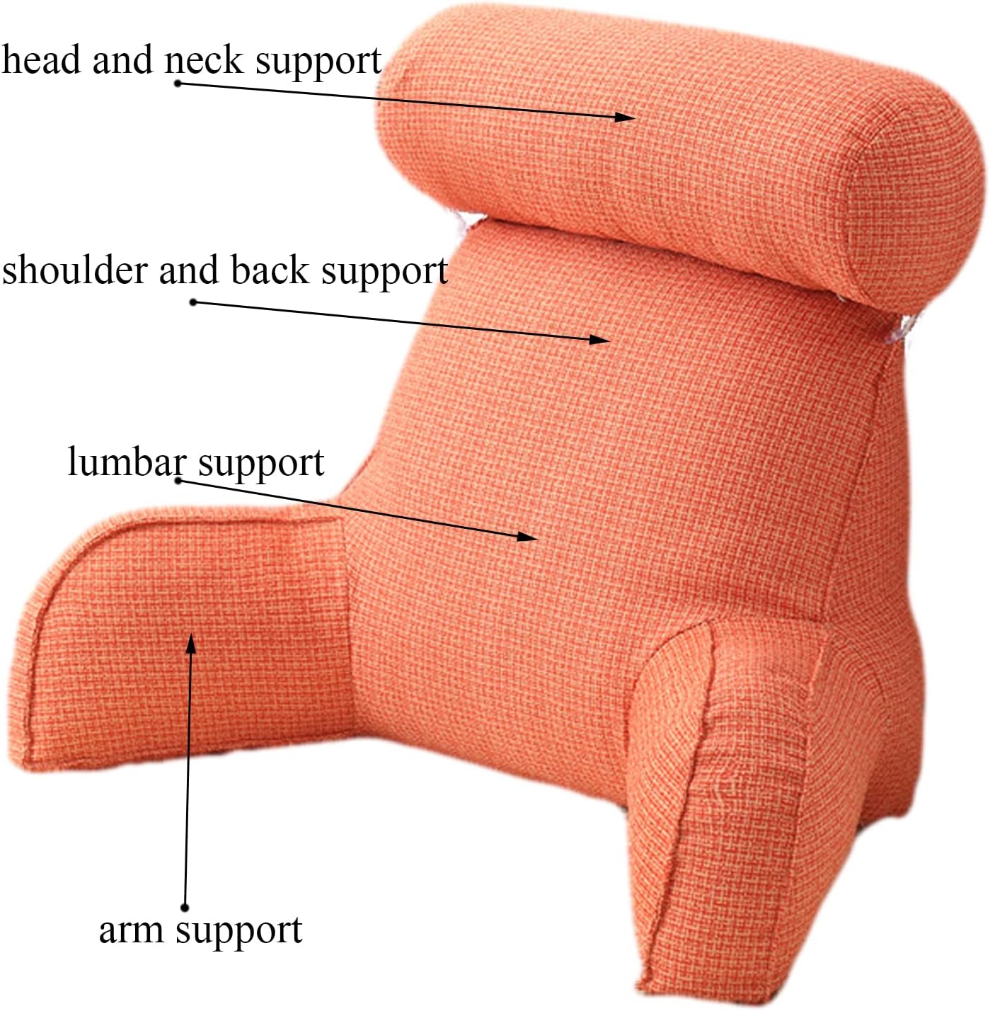 SARUEL Reading Pillow with Support Arms and Neck Pillow