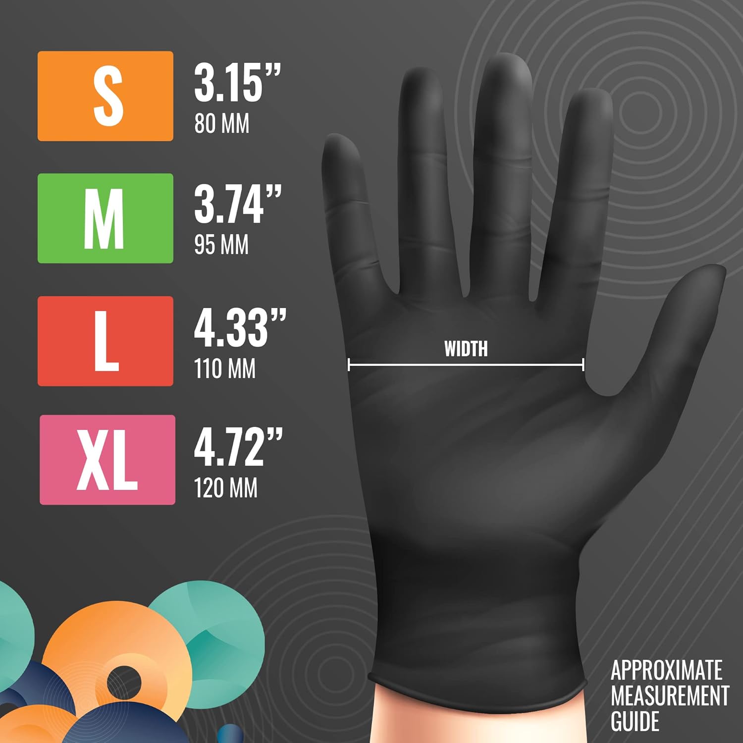 Reli Black Nitrile Gloves Medium 500 Pack