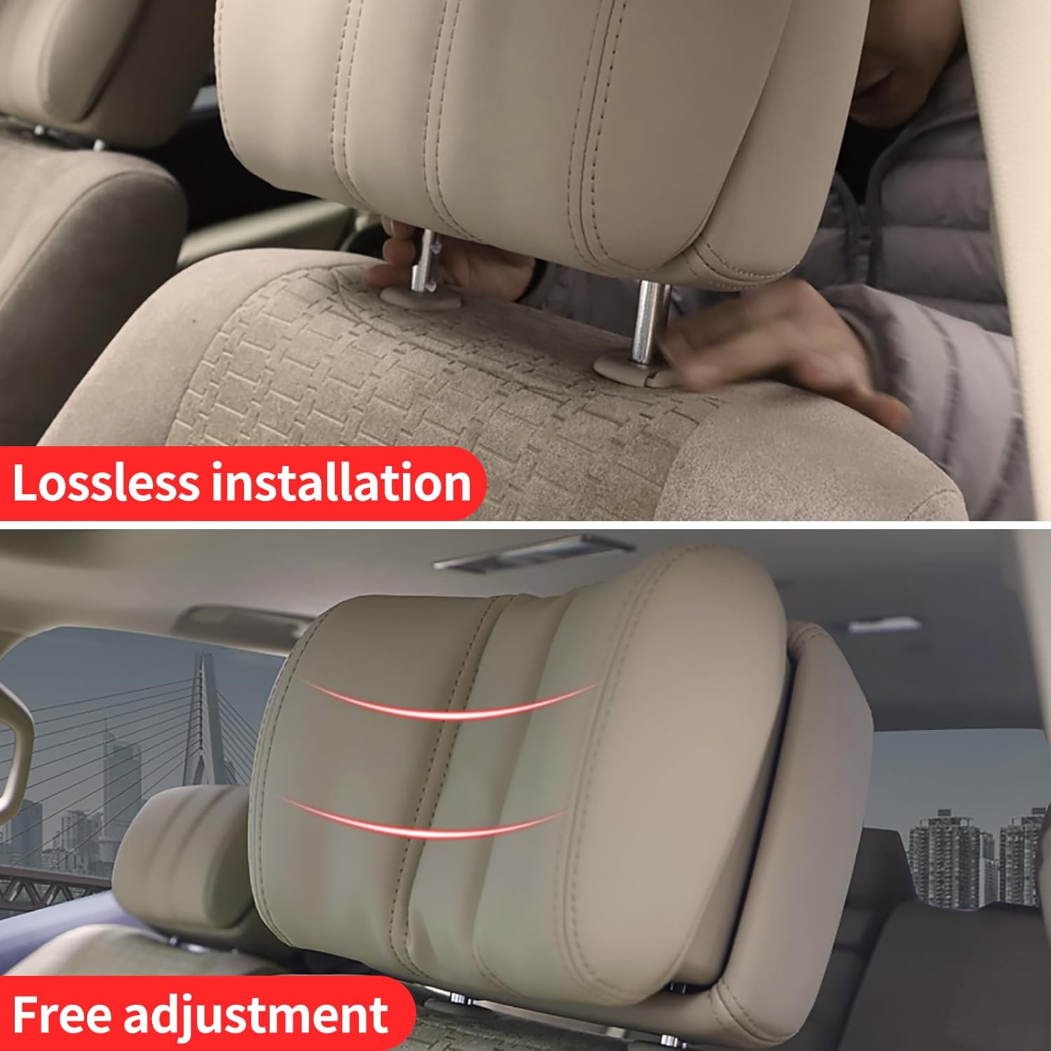 VimrOd Car Neck Pillow for Toyota Land Cruiser 300 LC300 2021-2023