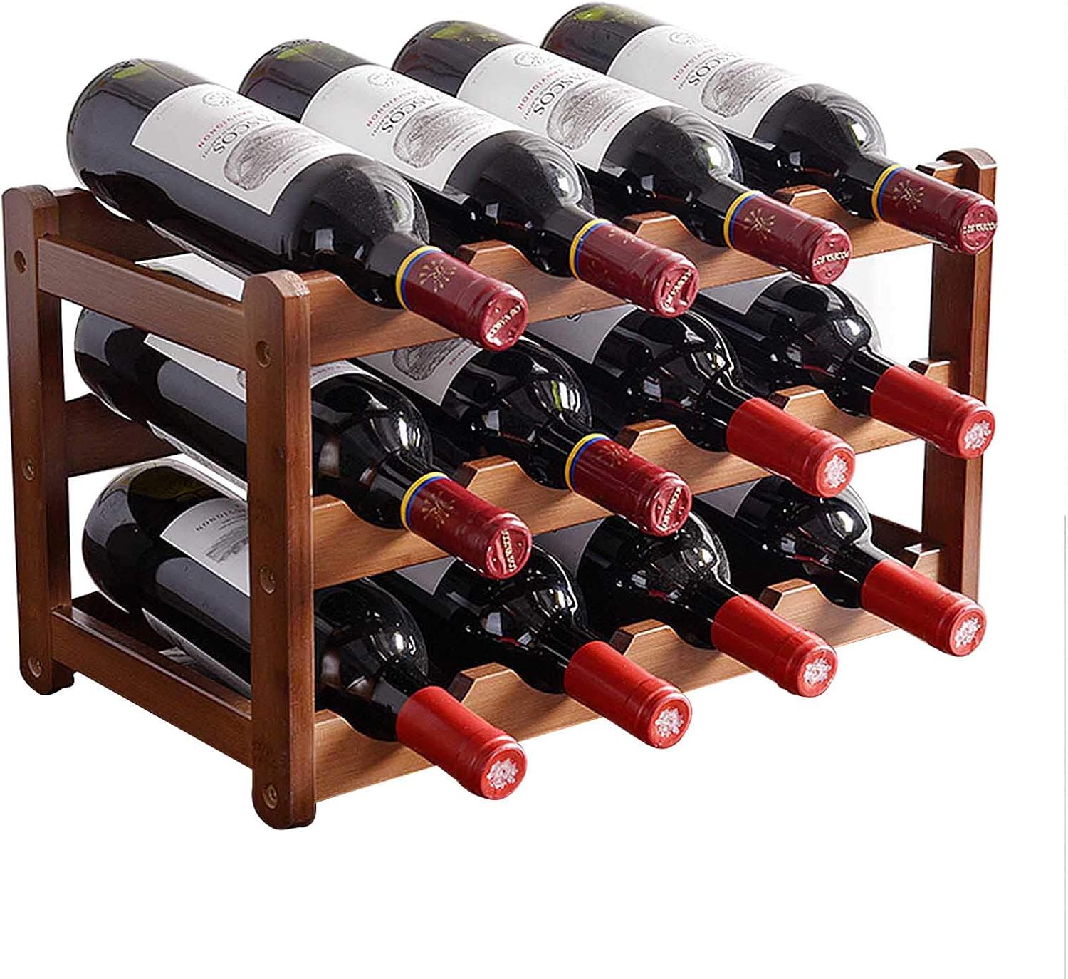 Stylish 3-Tier Wine Rack for Home Bar and Kitchen