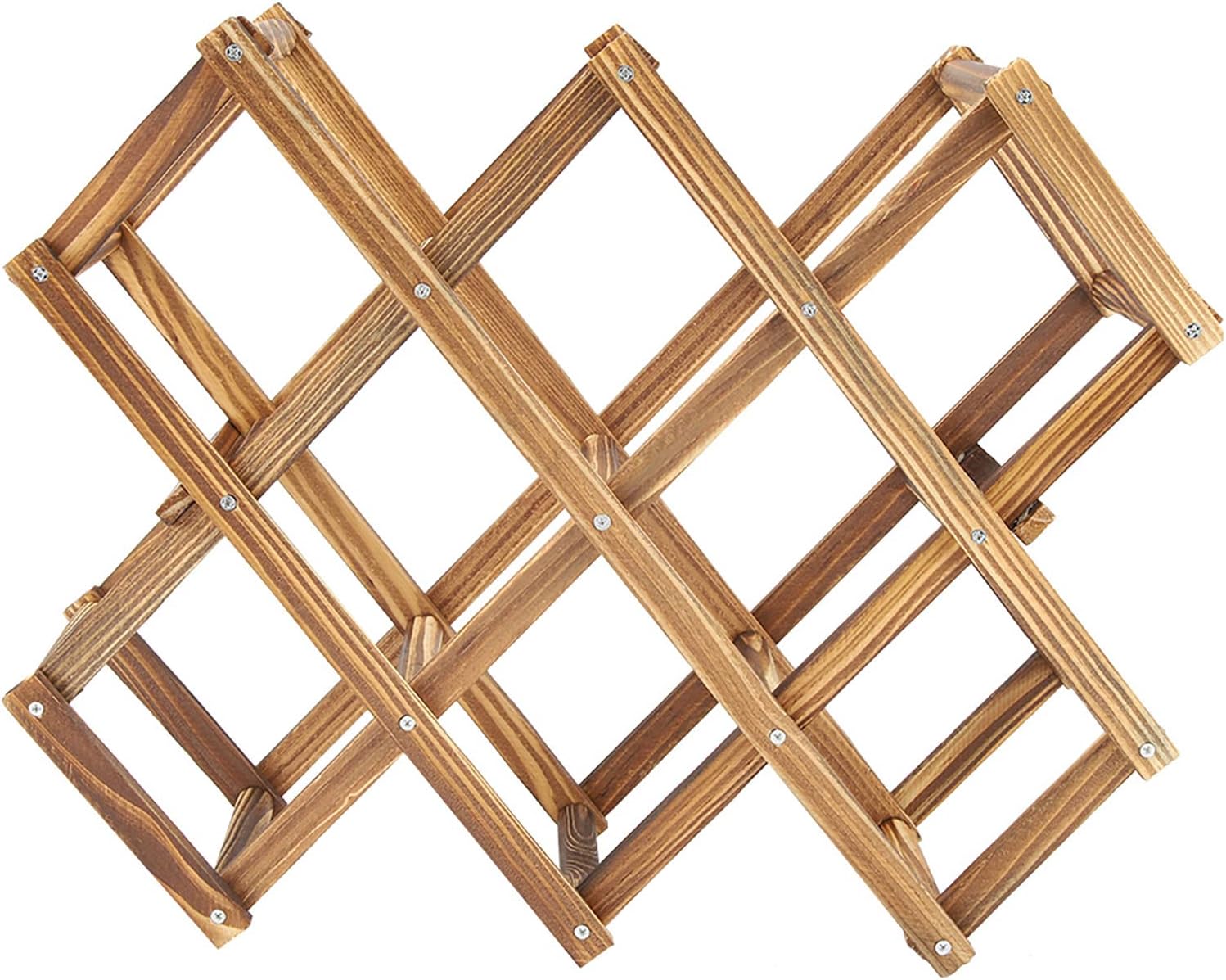 Yosoo Freestanding 3-Tier Wine Rack with Collapsible Accordion Design